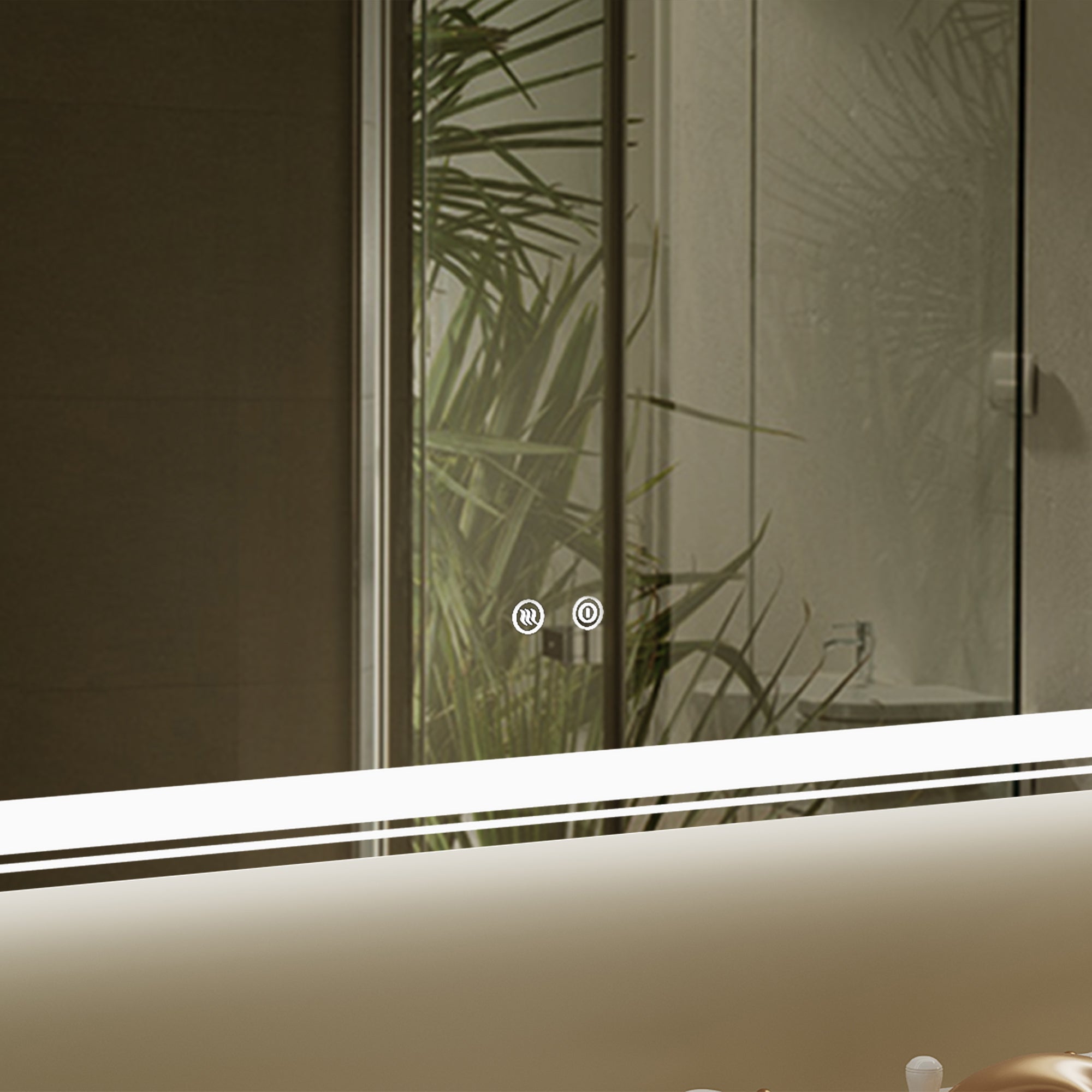 Rectangular Frameless Dimmable Wall Mounted LED Bathroom Vanity Mirror