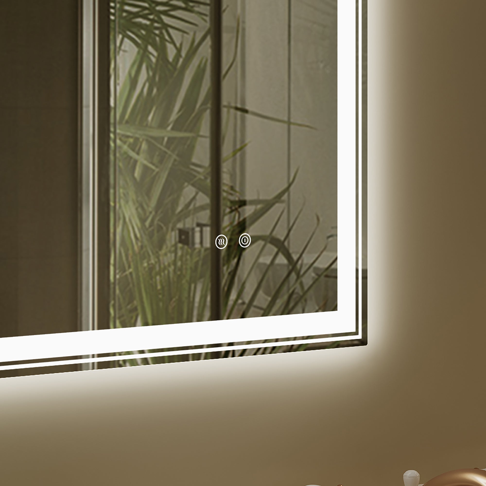 Rectangular Frameless Dimmable Wall Mounted LED Bathroom Vanity Mirror