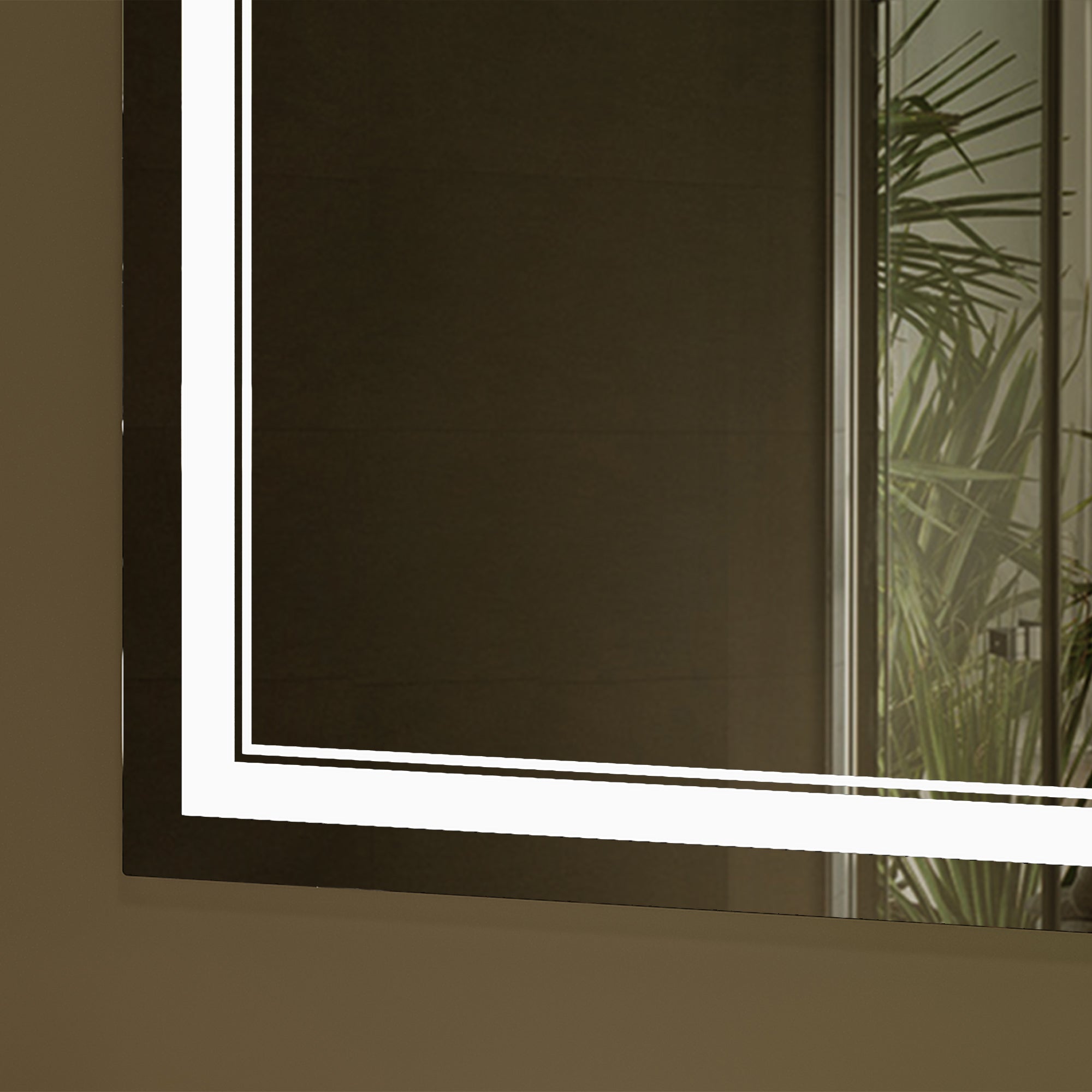 Rectangular Frameless Dimmable Wall Mounted LED Bathroom Vanity Mirror