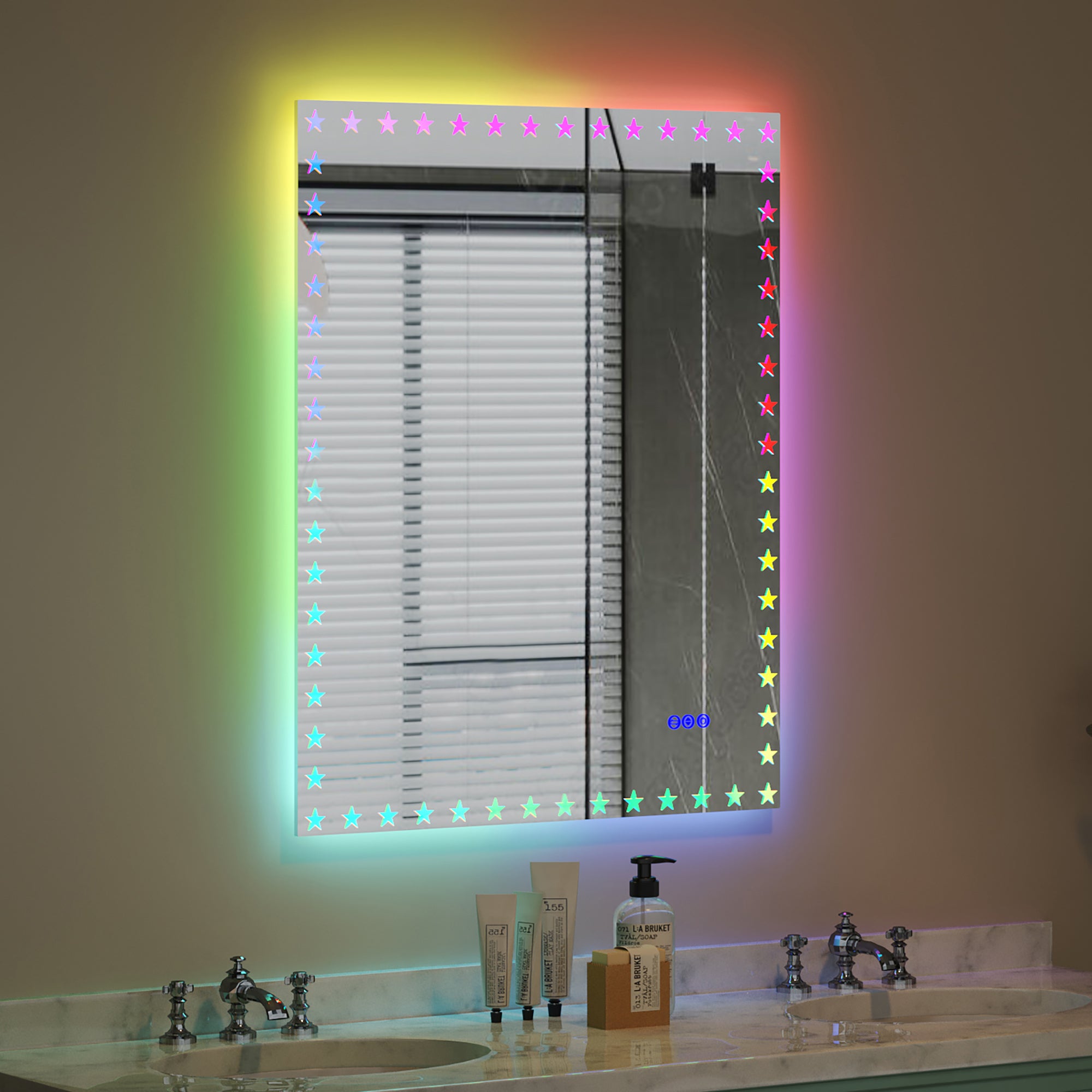Rectangular Frameless Dimmable Wall Mounted LED Bathroom Vanity Mirror