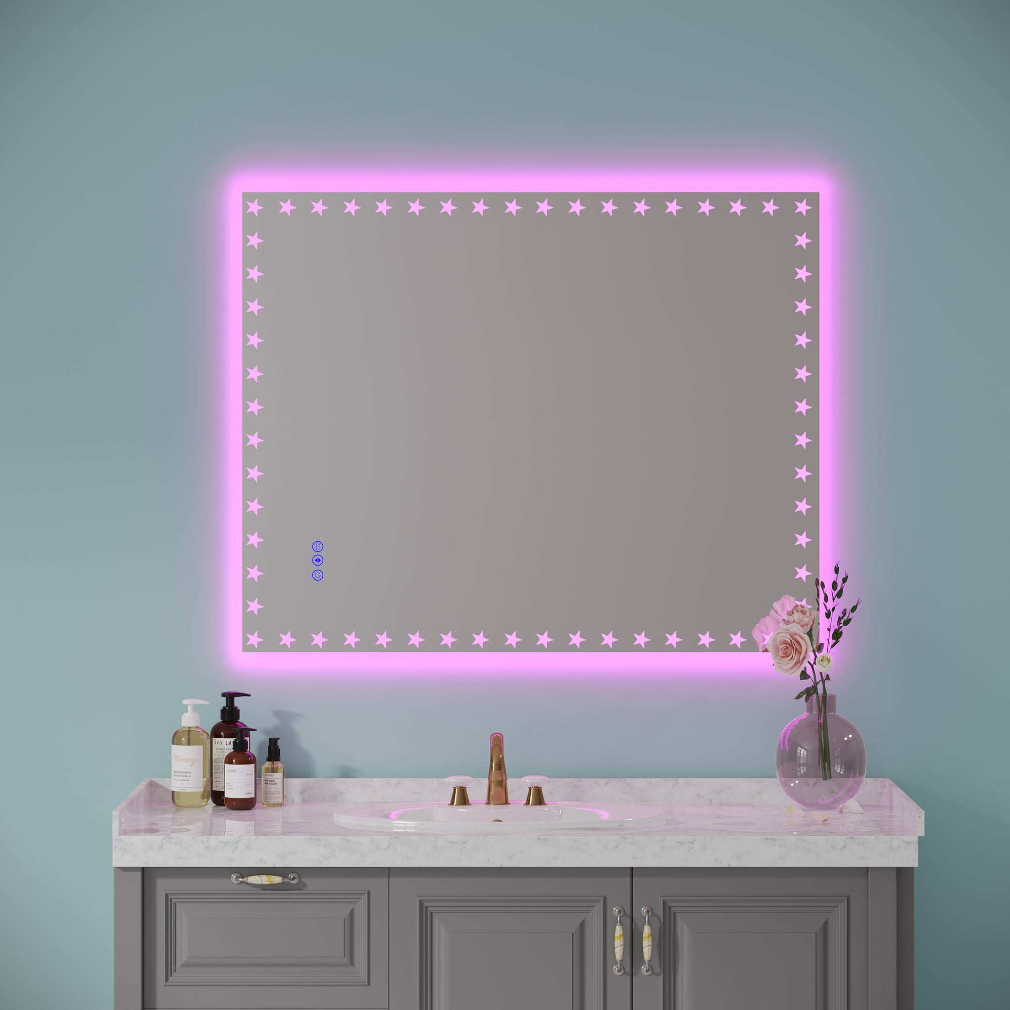 Rectangular Frameless Dimmable Wall Mounted LED Bathroom Vanity Mirror