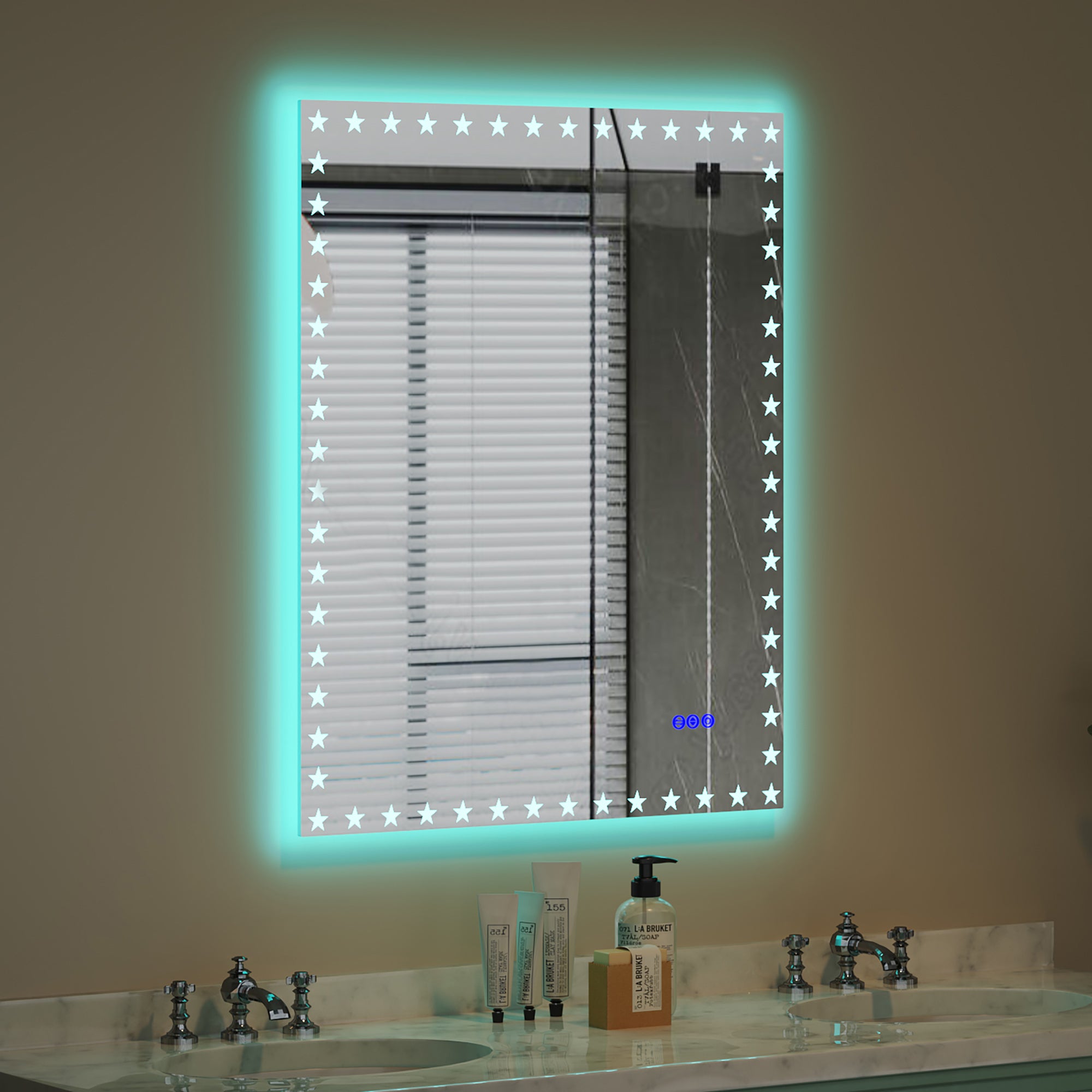 Rectangular Frameless Dimmable Wall Mounted LED Bathroom Vanity Mirror