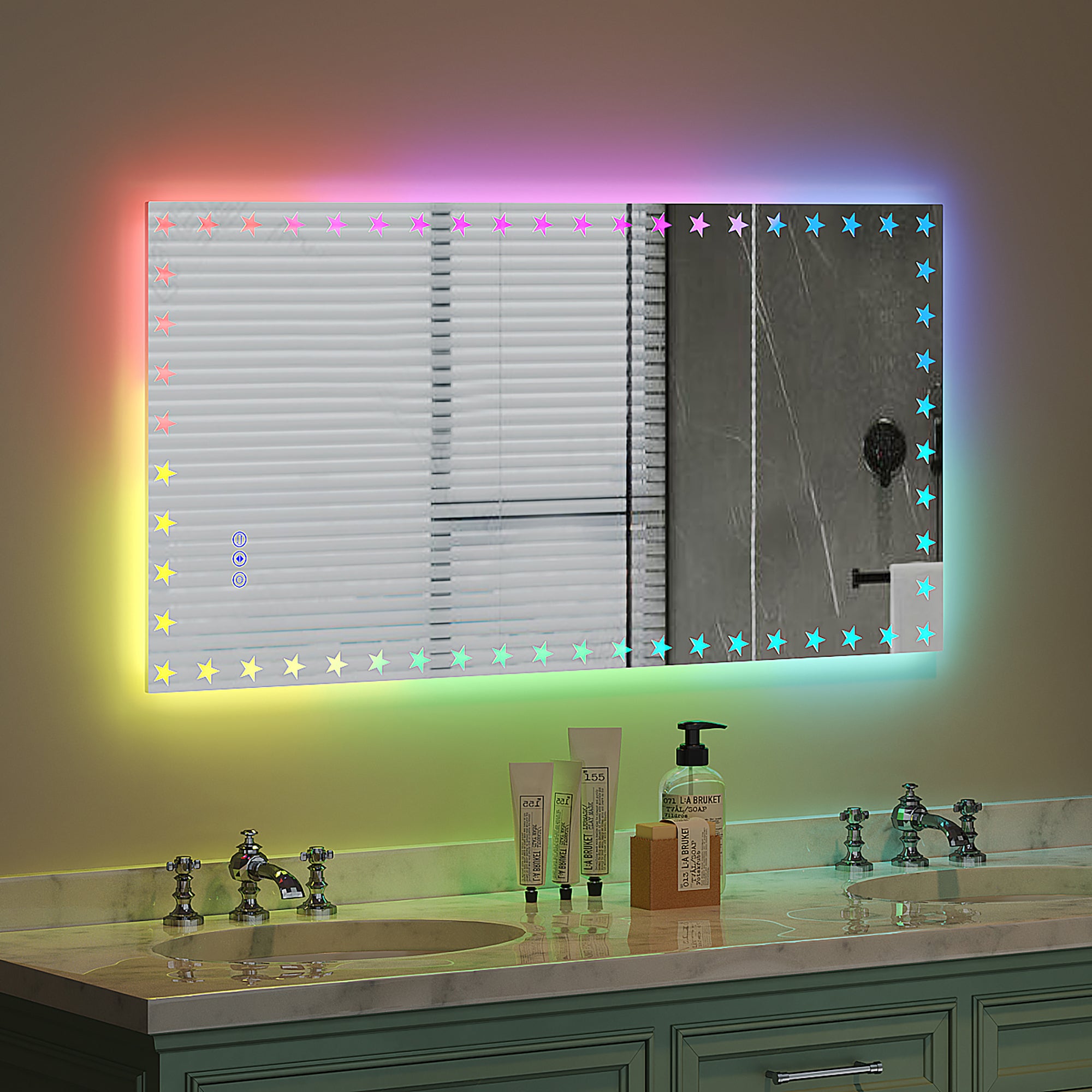 Rectangular Frameless Dimmable Wall Mounted LED Bathroom Vanity Mirror