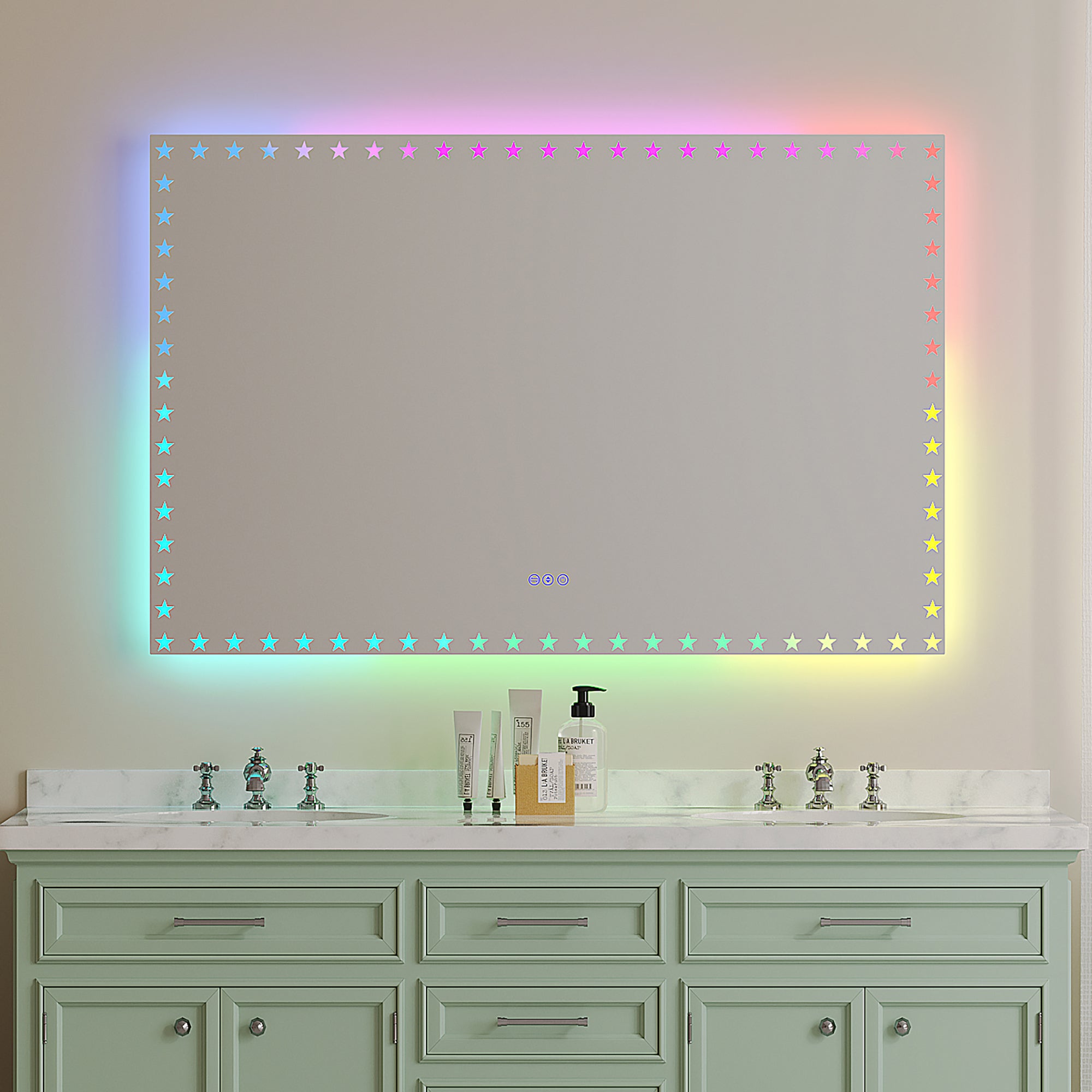Rectangular Frameless Dimmable Wall Mounted LED Bathroom Vanity Mirror