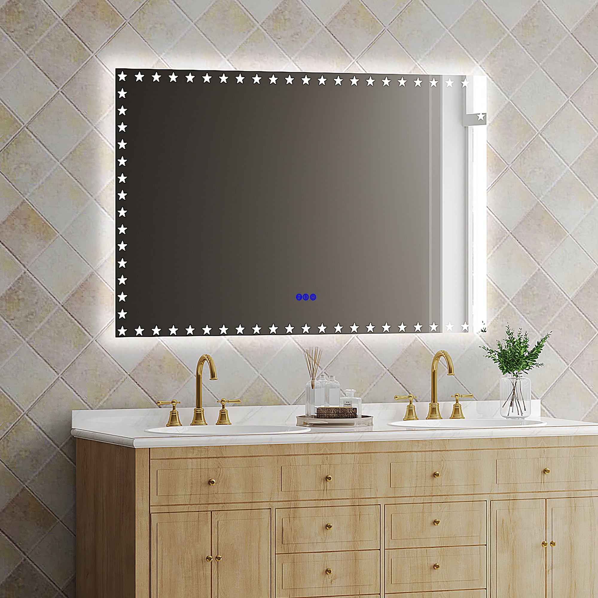 Rectangular Frameless Dimmable Wall Mounted LED Bathroom Vanity Mirror