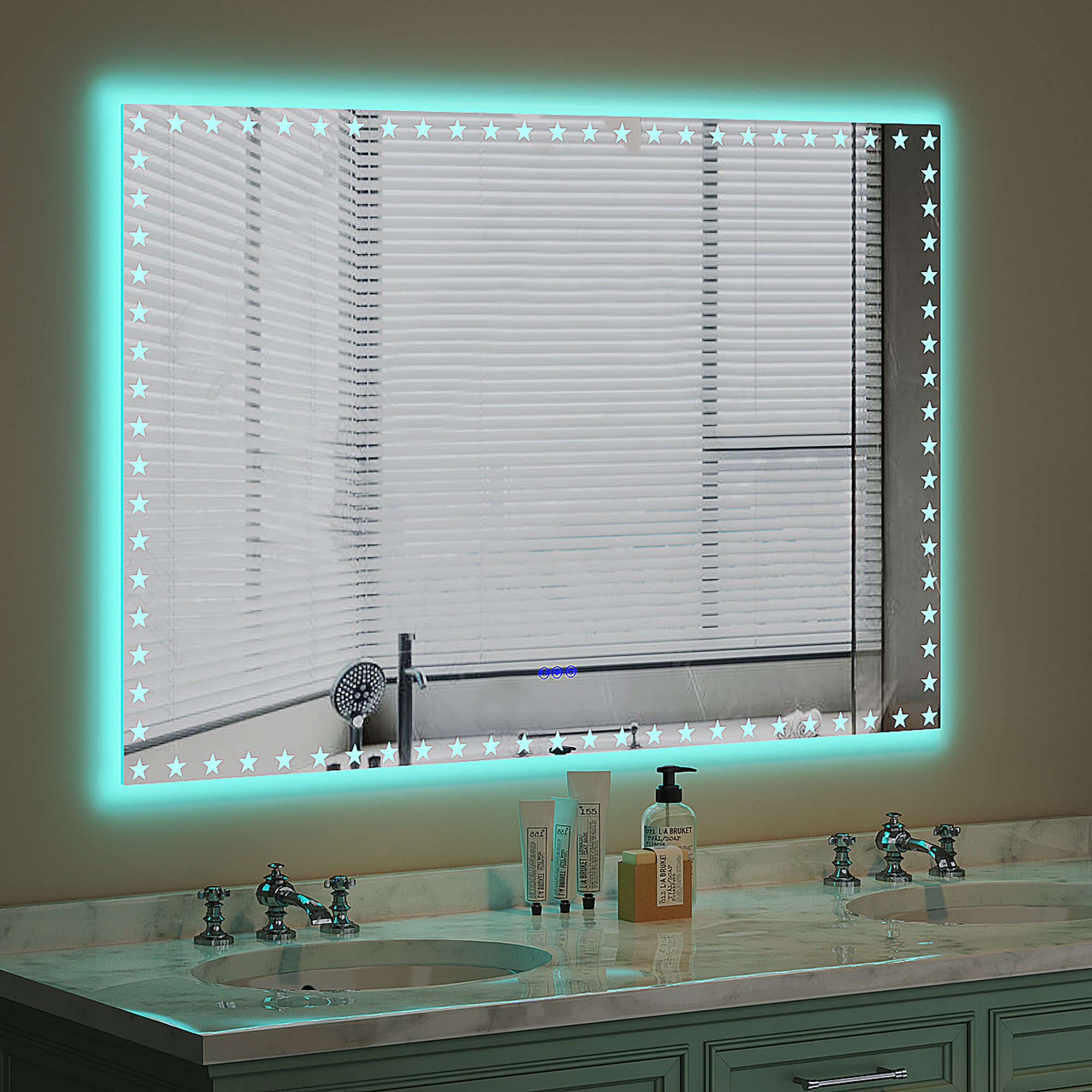 Rectangular Frameless Dimmable Wall Mounted LED Bathroom Vanity Mirror