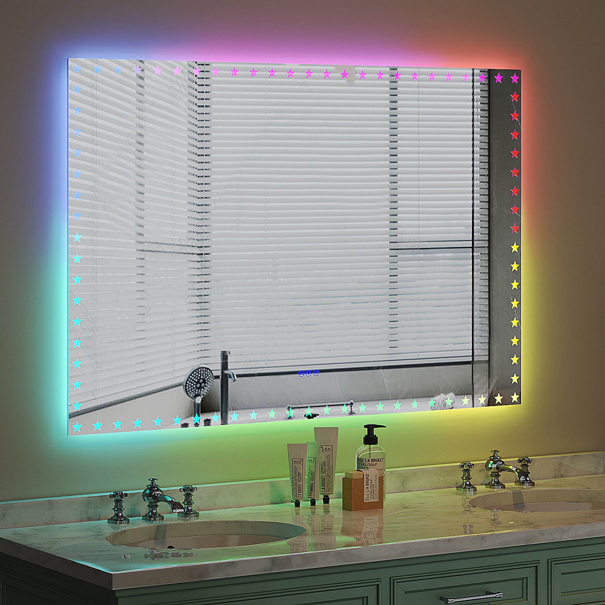 Rectangular Frameless Dimmable Wall Mounted LED Bathroom Vanity Mirror