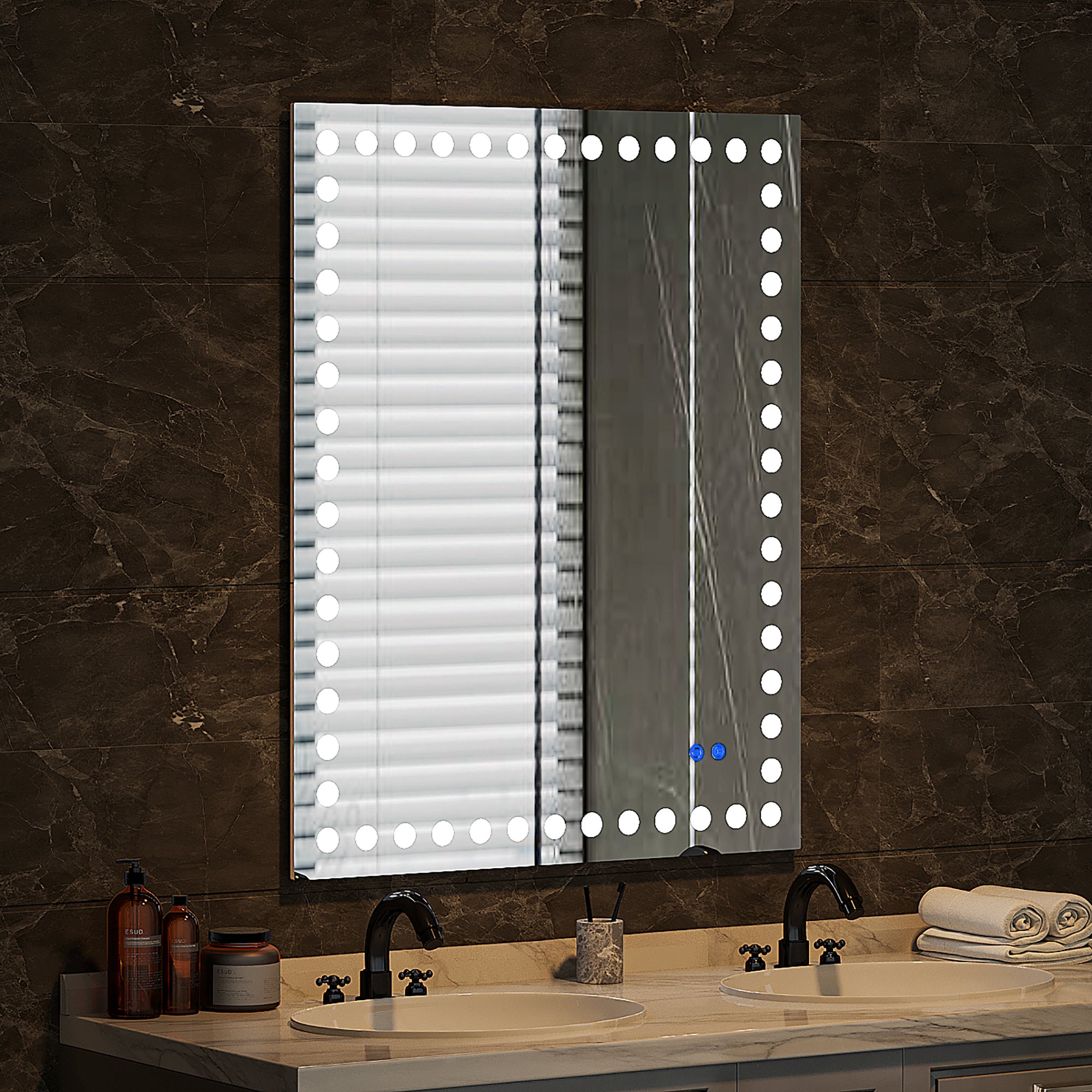 Rectangular Frameless Dimmable Wall Mounted LED Bathroom Vanity Mirror