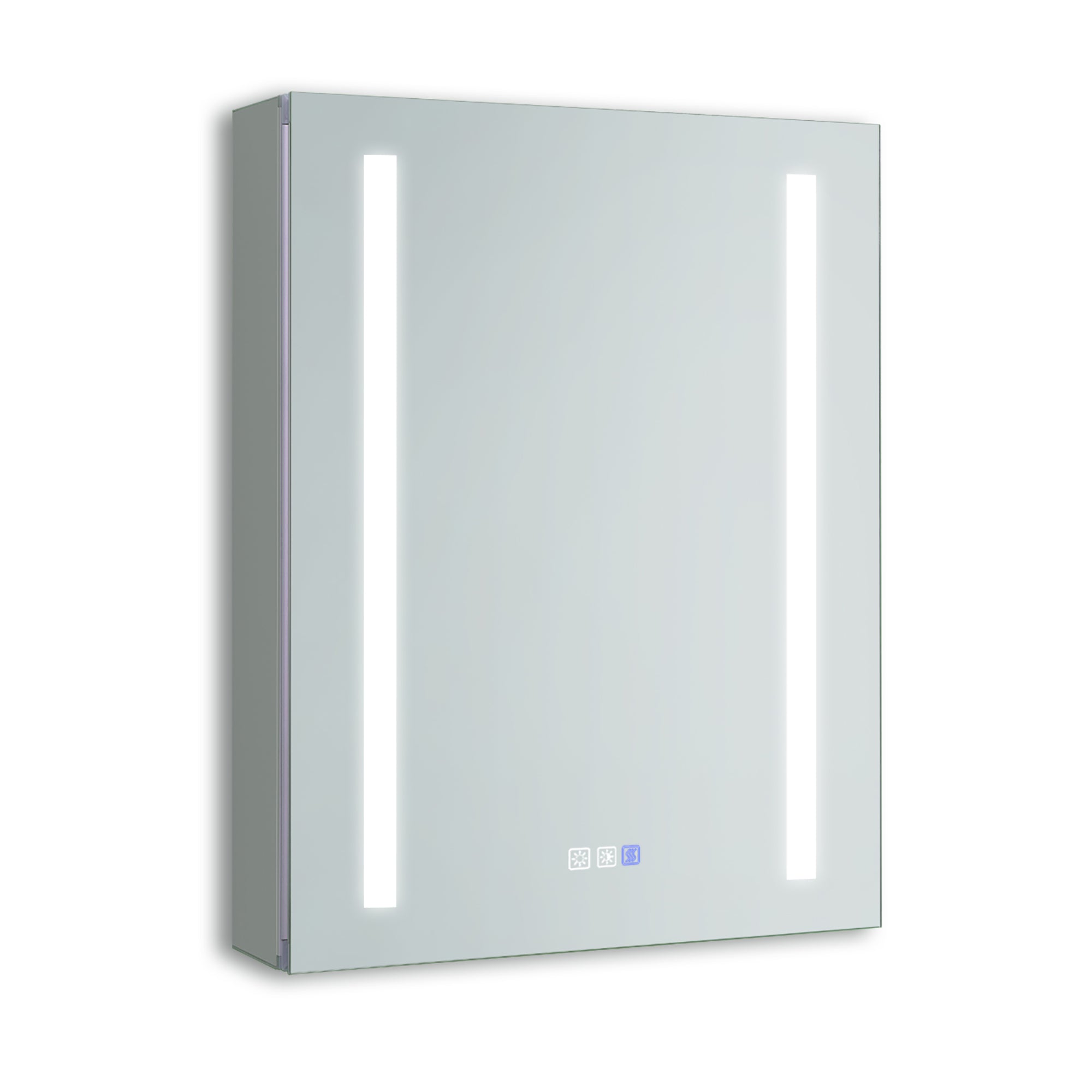 20" Aluminum Surface Mount Medicine Cabinet with Mirrors and Shelves