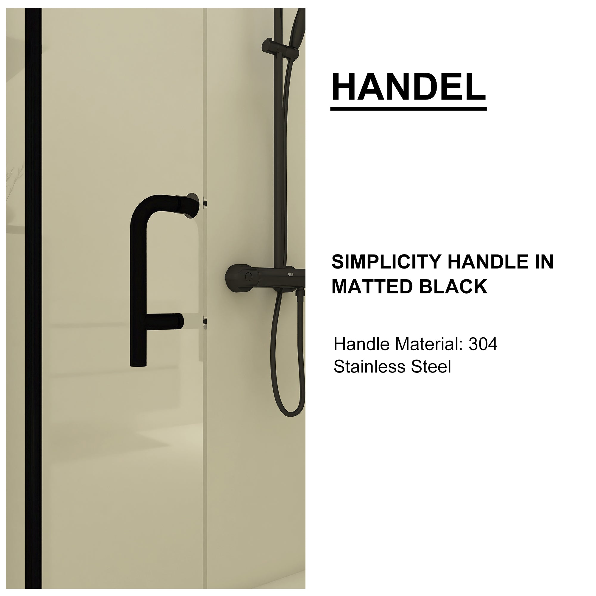34 in. W x 72 in. H Pivot Shower Door in Matte Black with Clear Tempered Glass