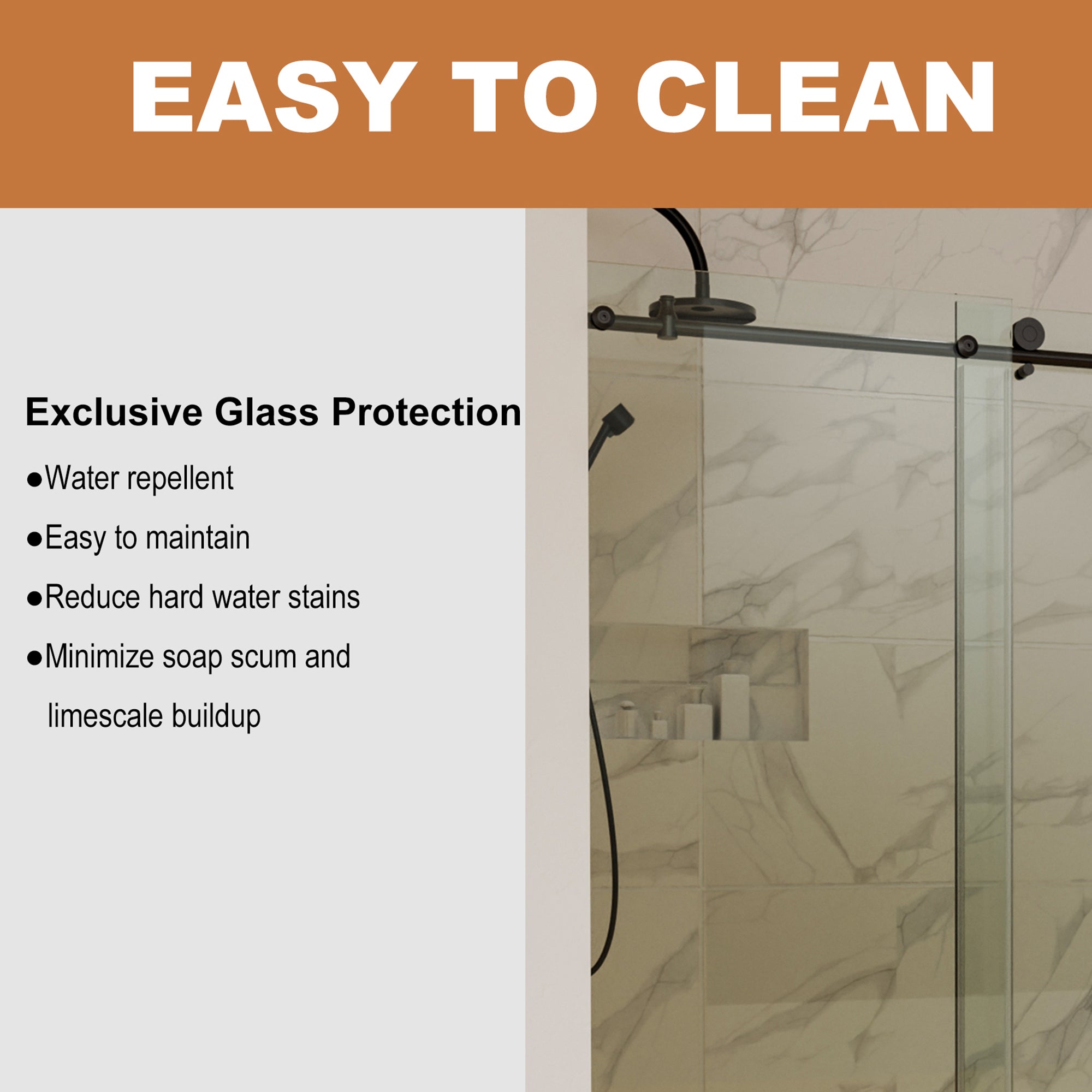 34 in. W X 72 in. H Semi-Frameless Pivot Shower Door in Matte Black with Clear Glass