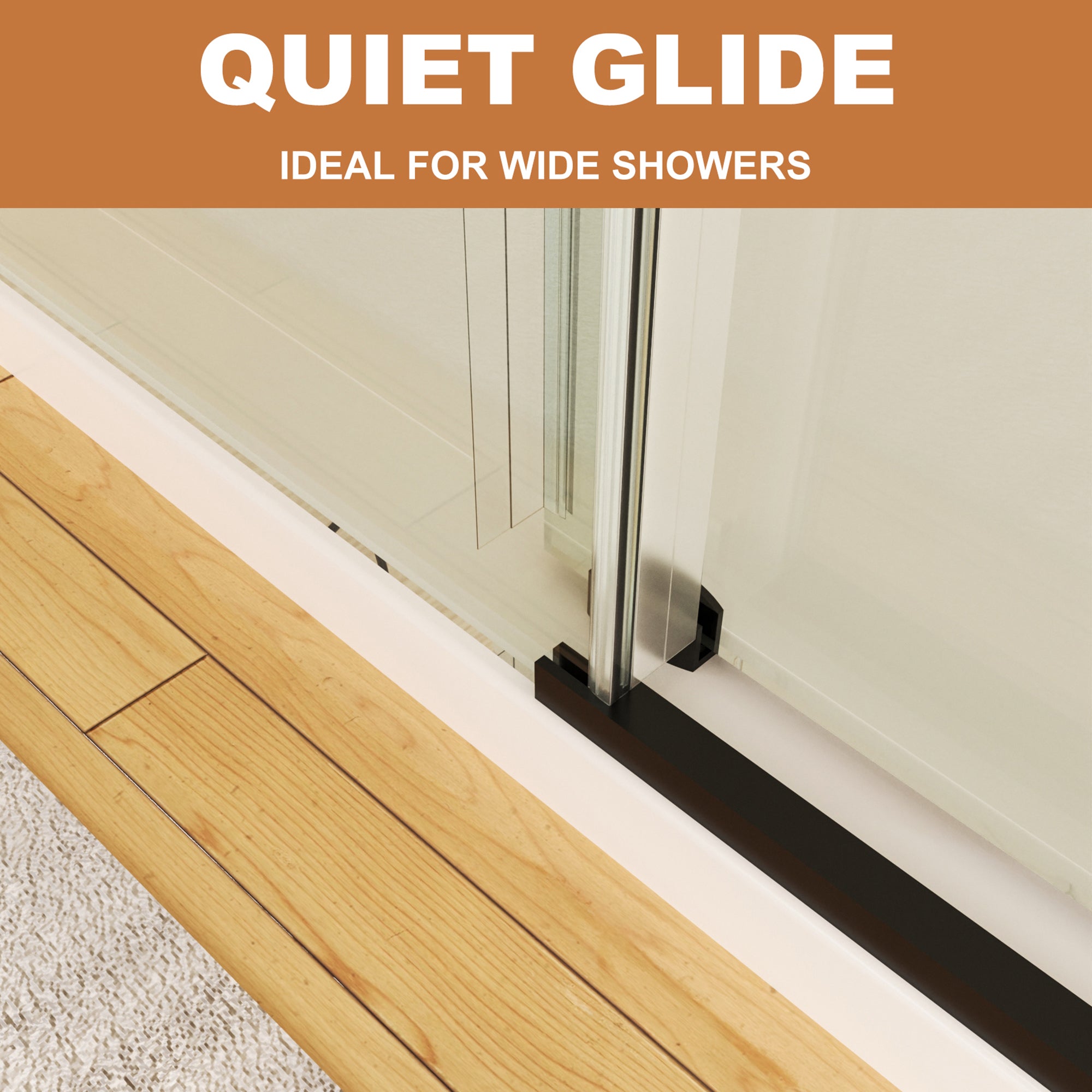 34 in. W X 72 in. H Semi-Frameless Pivot Shower Door in Matte Black with Clear Glass