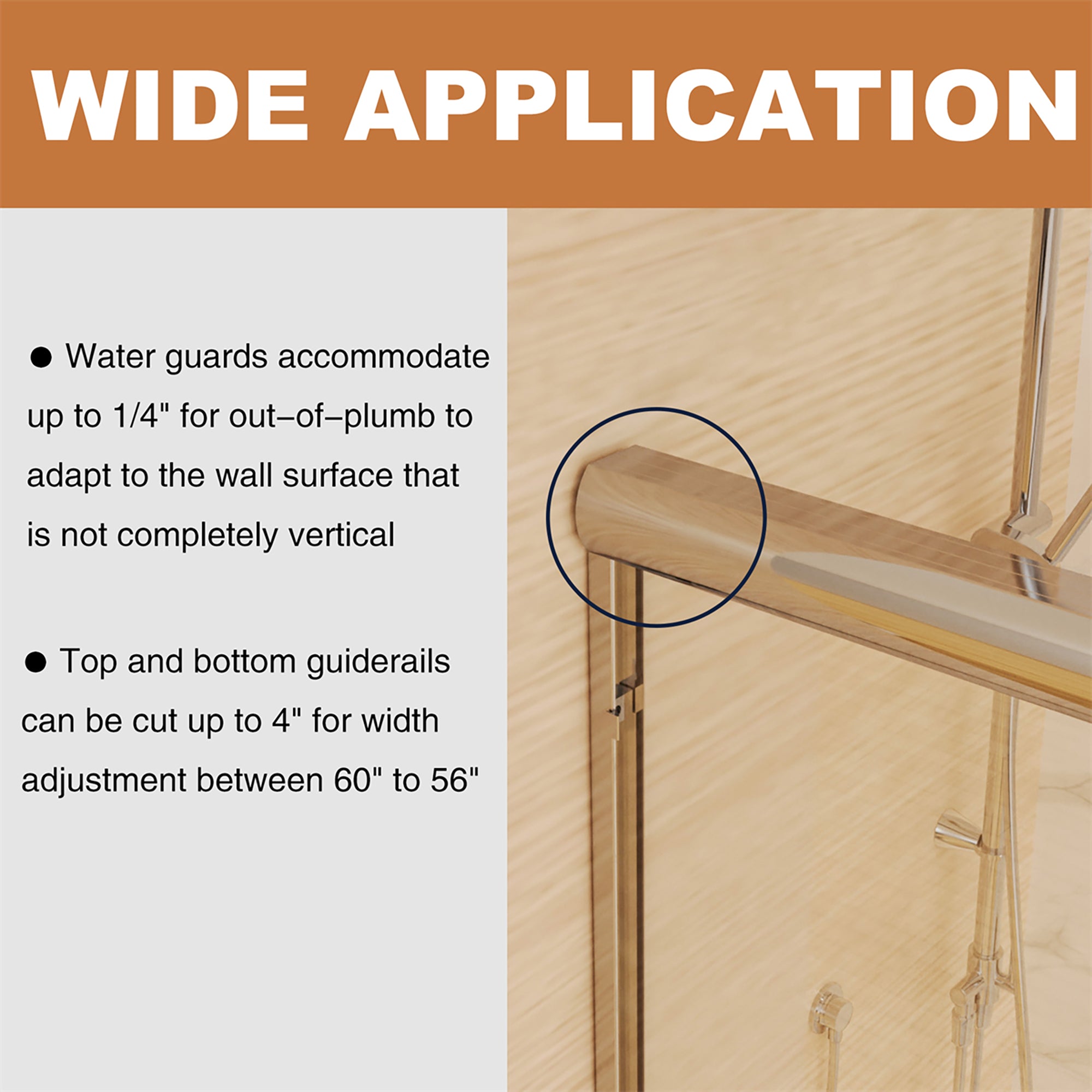 34 in. W X 72 in. H Semi-Frameless Pivot Shower Door in Matte Black with Clear Glass