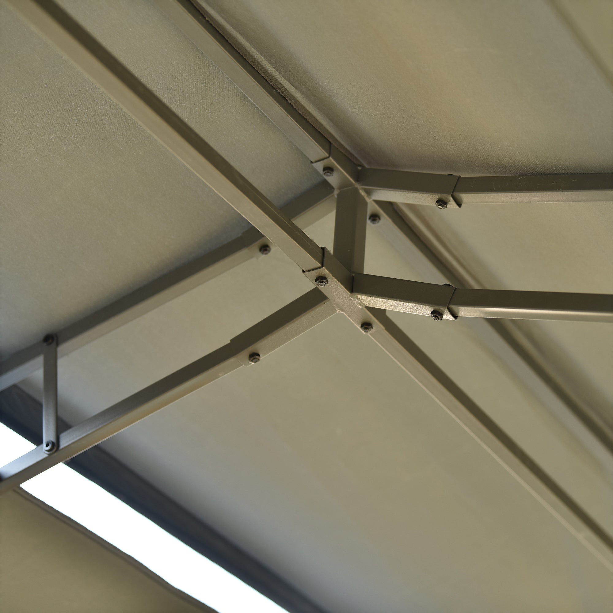 236 Inch Steel Patio Canopy Gazebo with Oxford Cloth and Mosquito Nets
