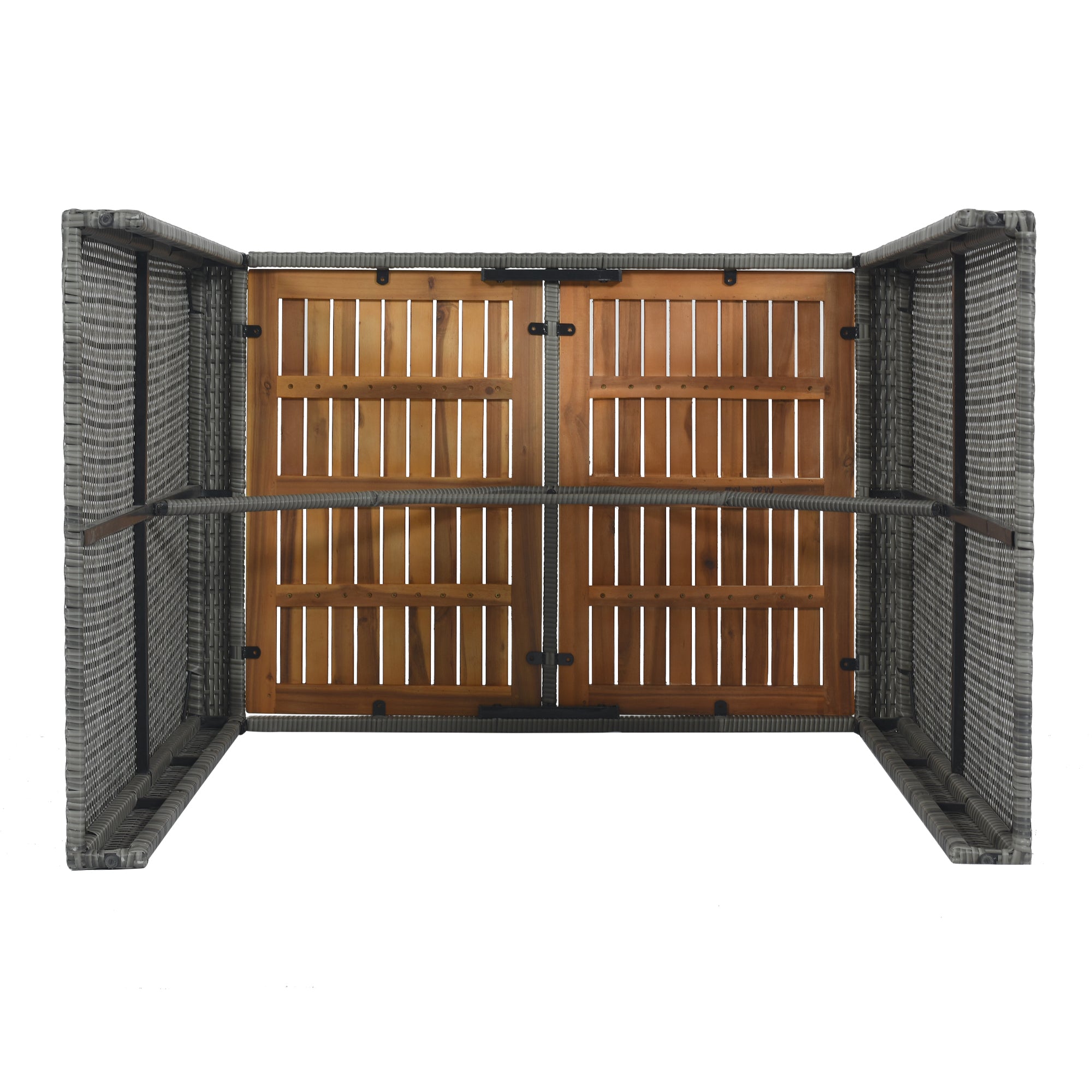 5 Pieces Outdoor Wicker Bar Height Dining Set with Non-Slip Feet and Fixed Rope