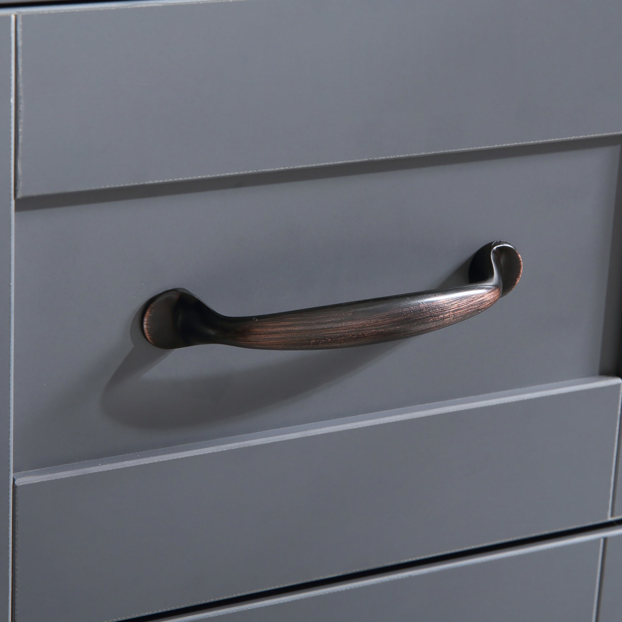 30 Inch MDF Freestanding Bathroom Vanity Set in Gray with Wood Top and Ceramic Sink and Faucet