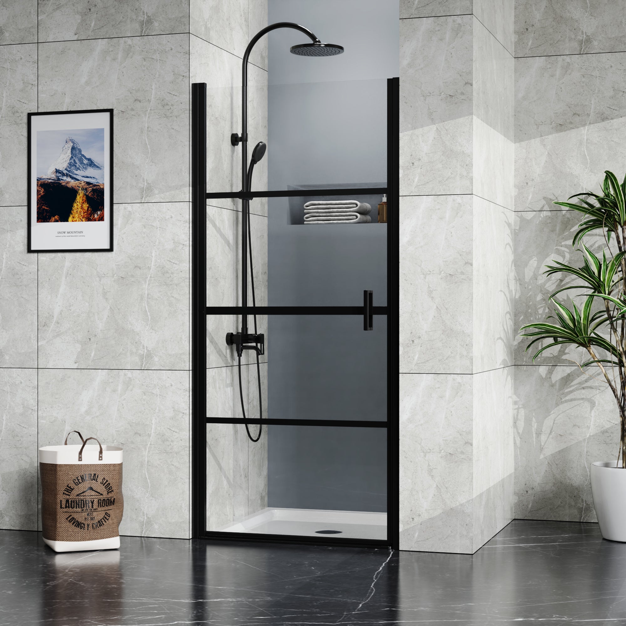 30 Inch MDF Freestanding Bathroom Vanity Set in Gray with Wood Top and Ceramic Sink and Faucet