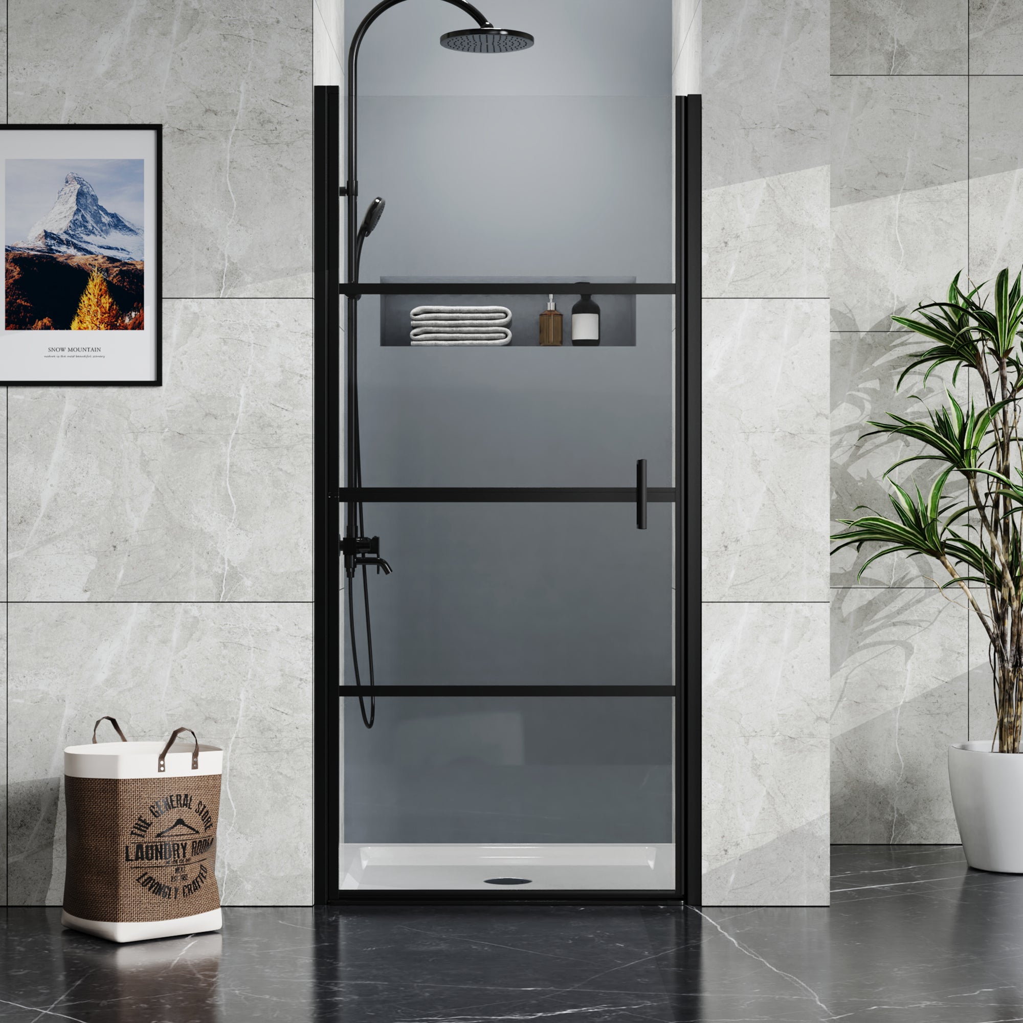 30 Inch MDF Freestanding Bathroom Vanity Set in Gray with Wood Top and Ceramic Sink and Faucet
