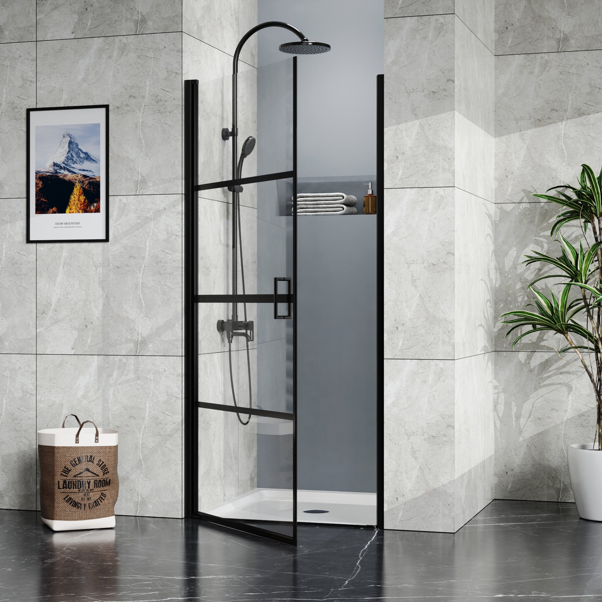 30 Inch MDF Freestanding Bathroom Vanity Set in Gray with Wood Top and Ceramic Sink and Faucet