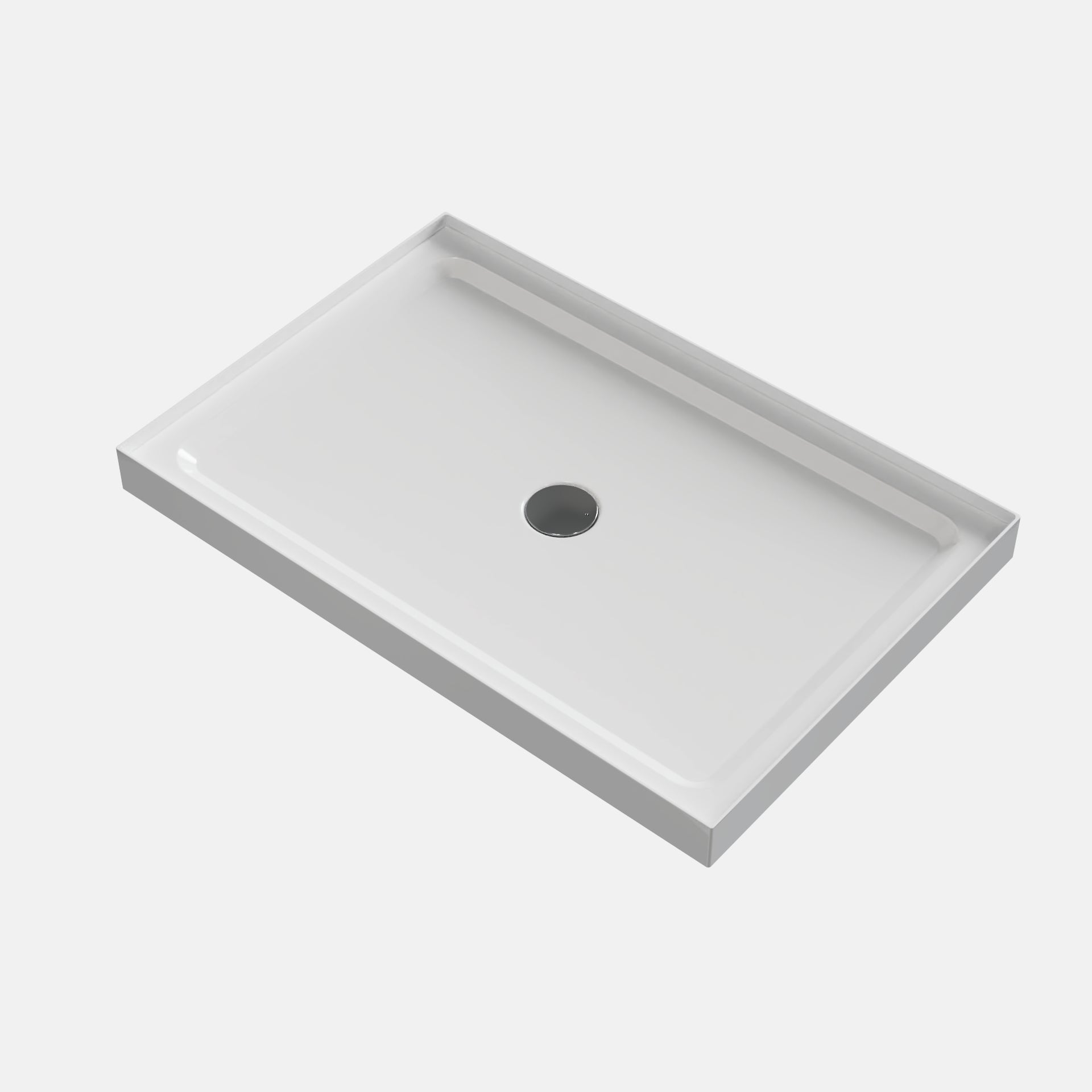 48 in. L x 32in. W ABS White Shower Base with Drain