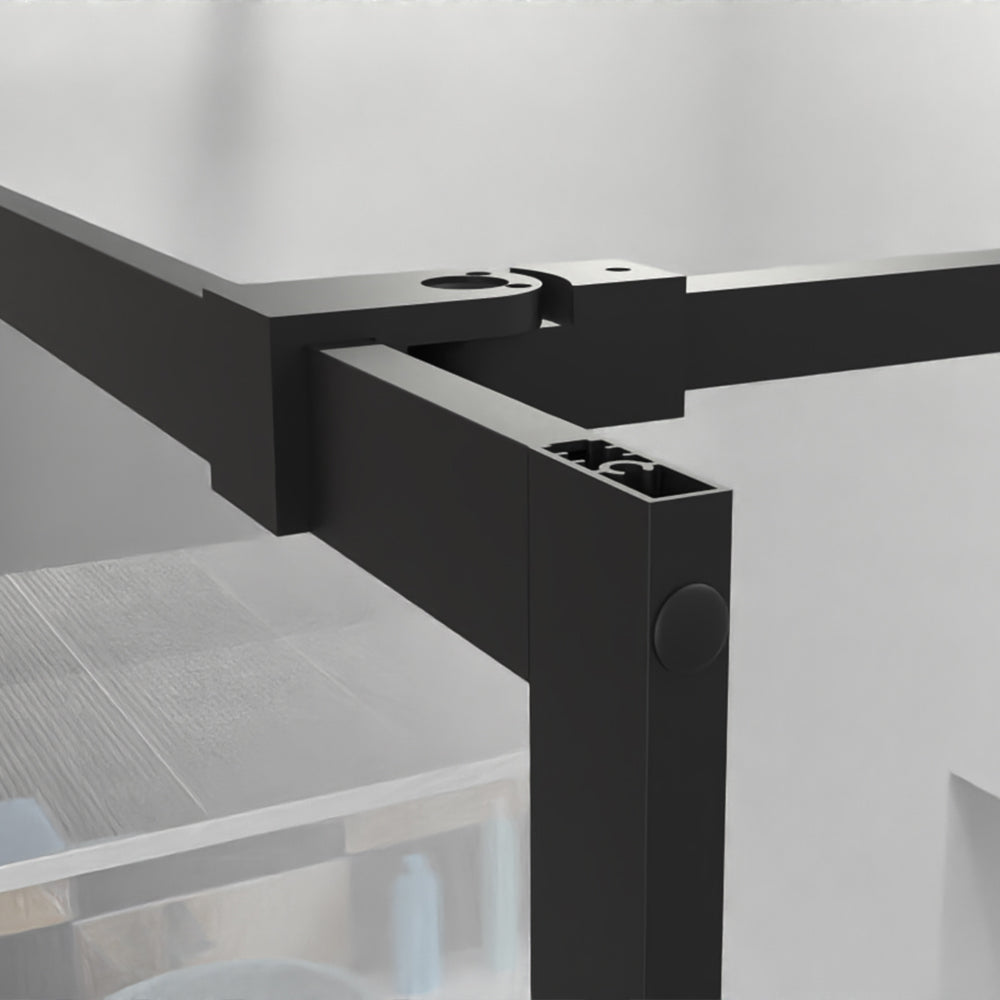 46 in. W x 72 in. H Frameless Fixed Shower Screen in Black