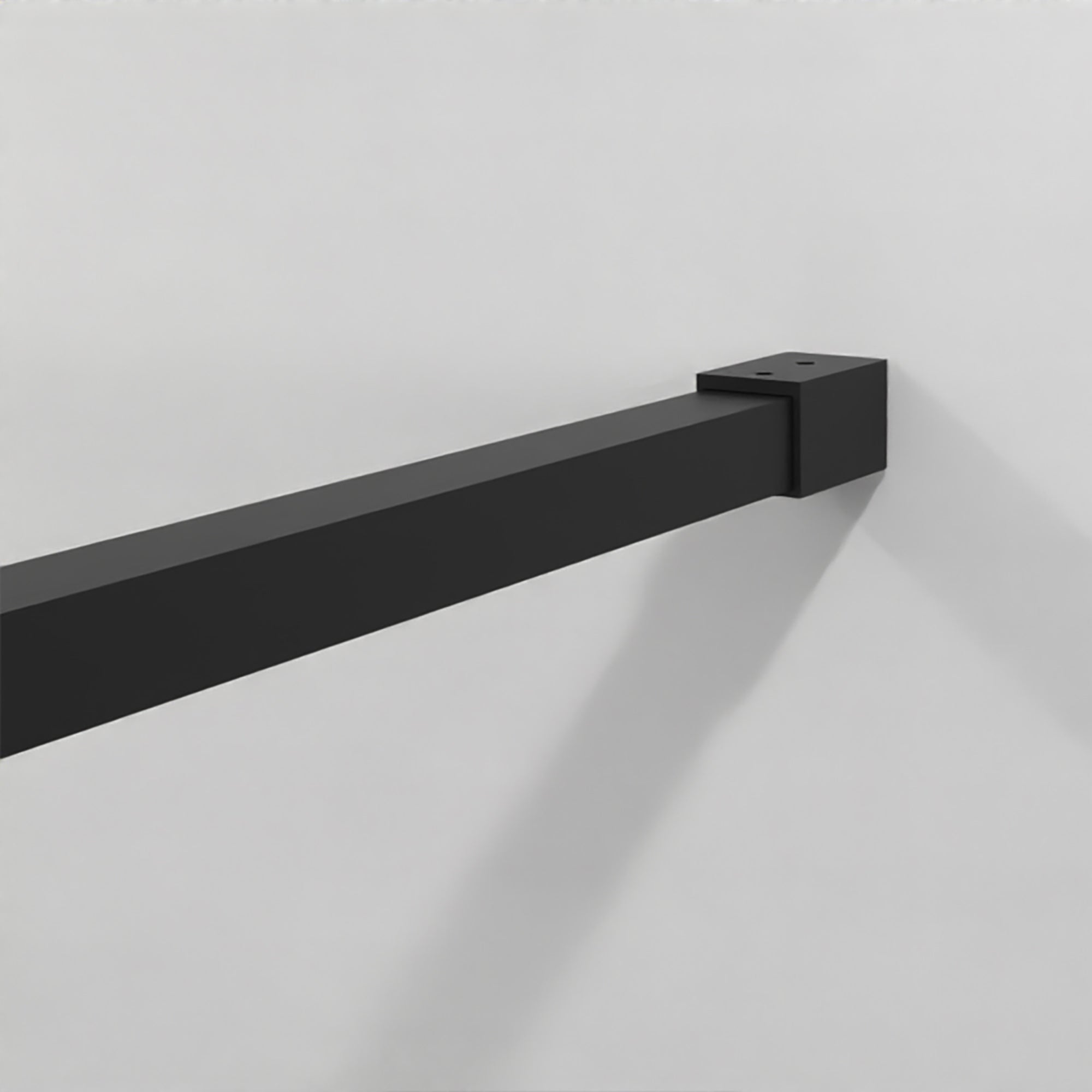46 in. W x 72 in. H Frameless Fixed Shower Screen in Black
