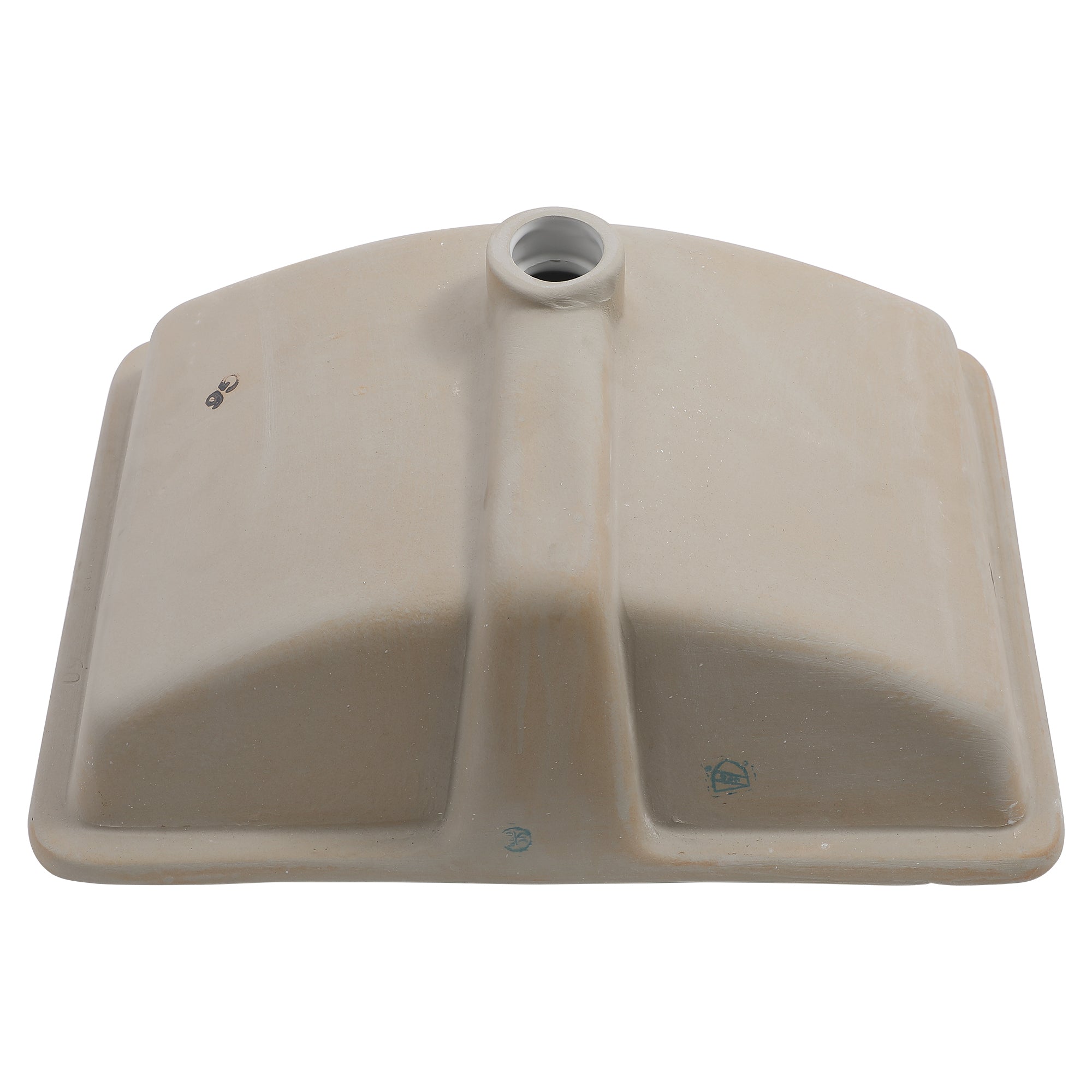 Rectangular Ceramic Undermount Bathroom Sink with Overflow