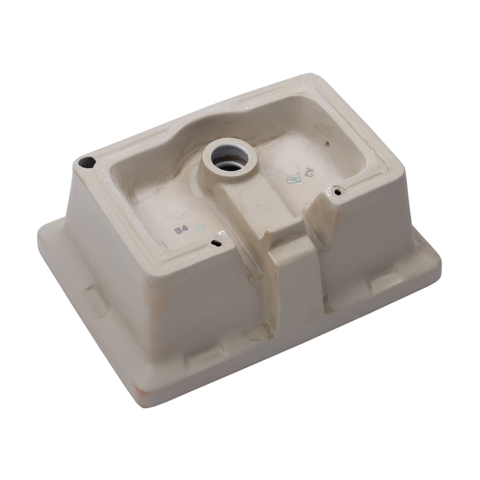 Rectangular Ceramic Undermount Bathroom Sink with Overflow