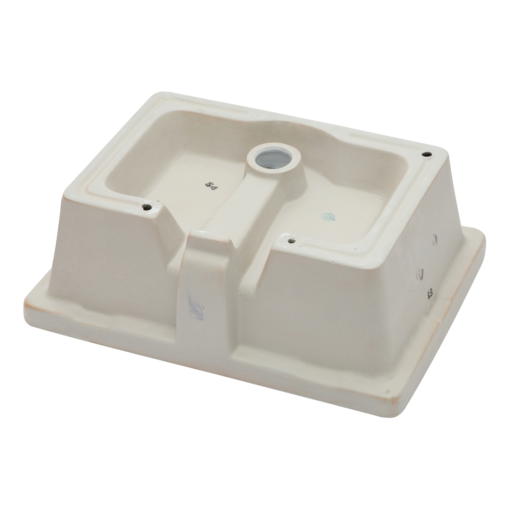 Rectangular Ceramic Undermount Bathroom Sink with Overflow