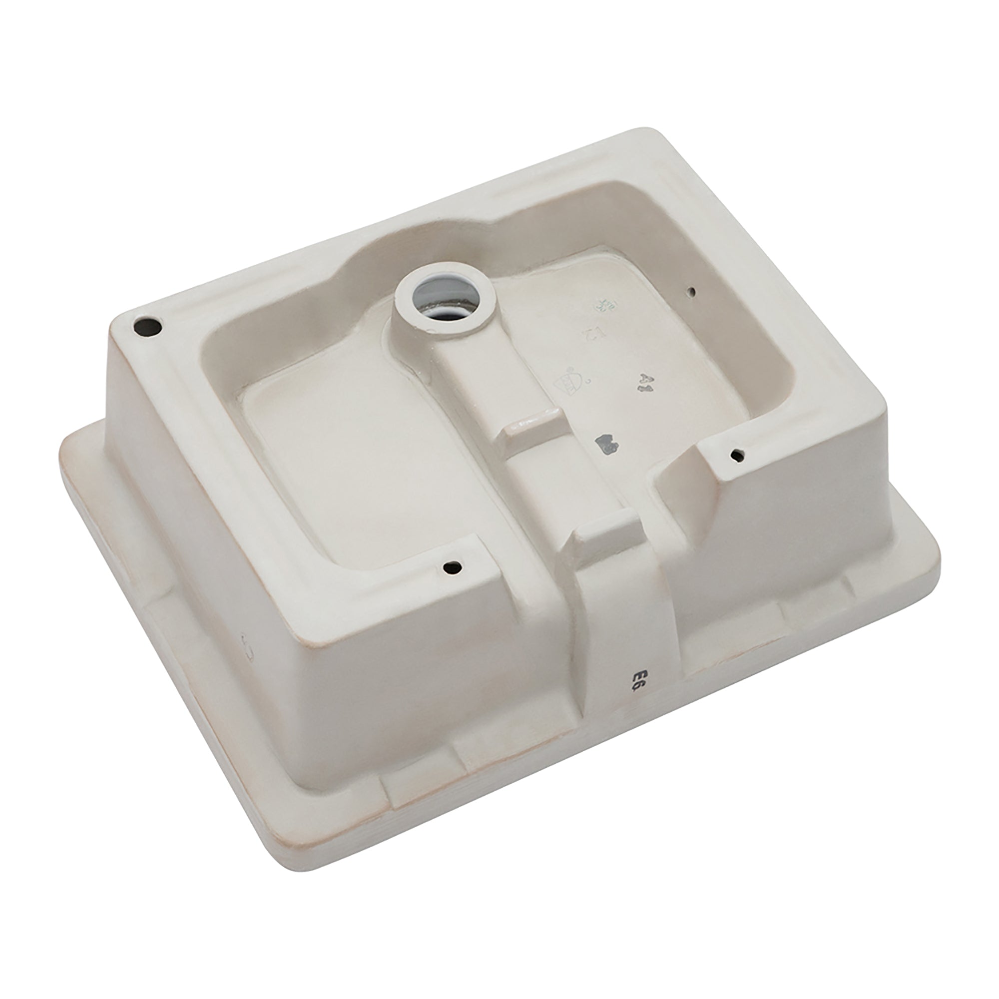 Rectangular Ceramic Undermount Bathroom Sink with Overflow