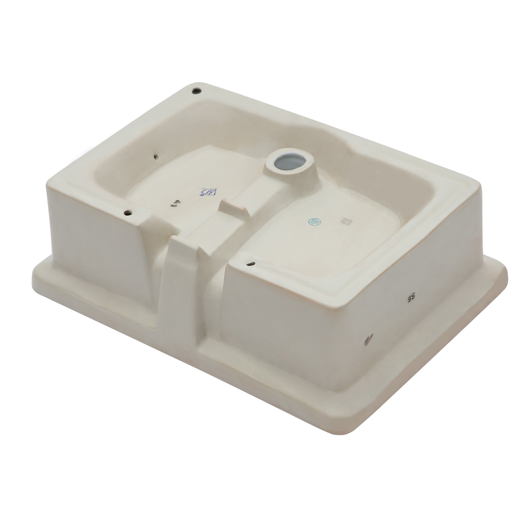 Rectangular Ceramic Undermount Bathroom Sink with Overflow