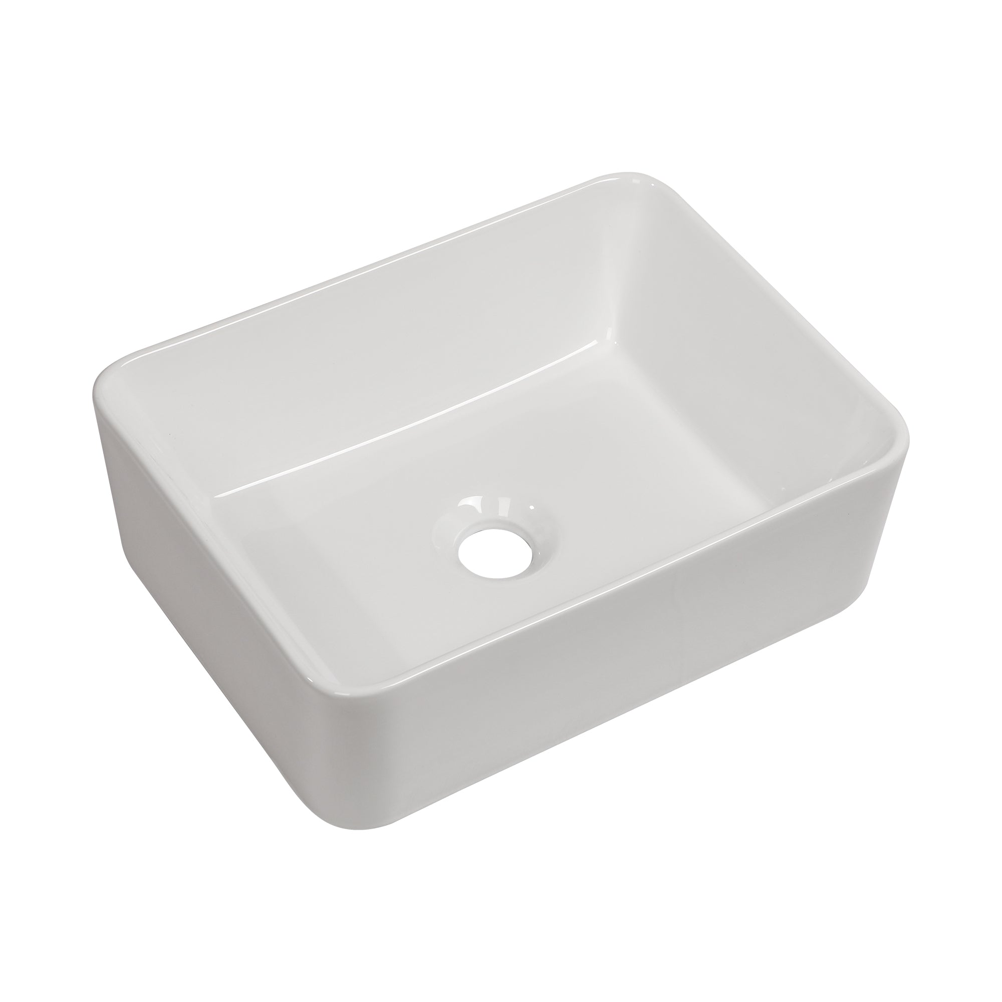 Rectangle Ceramic Vessel Bathroom Sink