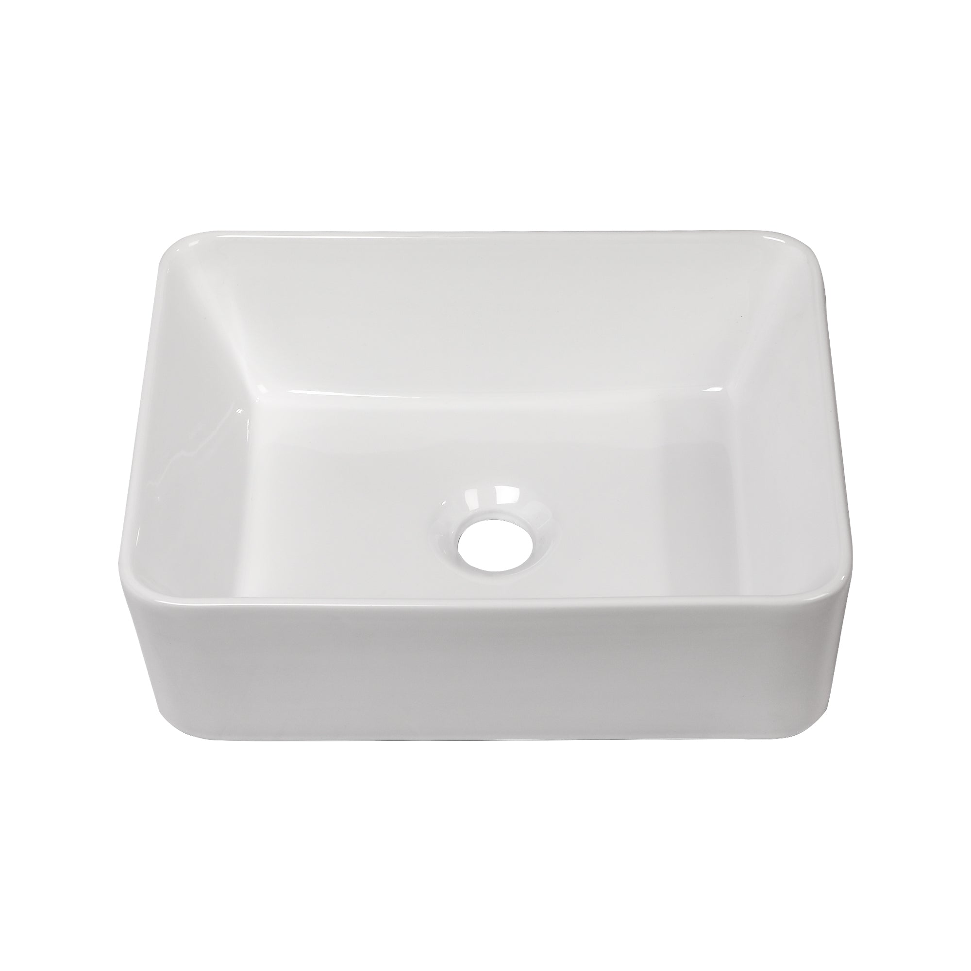 Rectangle Ceramic Vessel Bathroom Sink