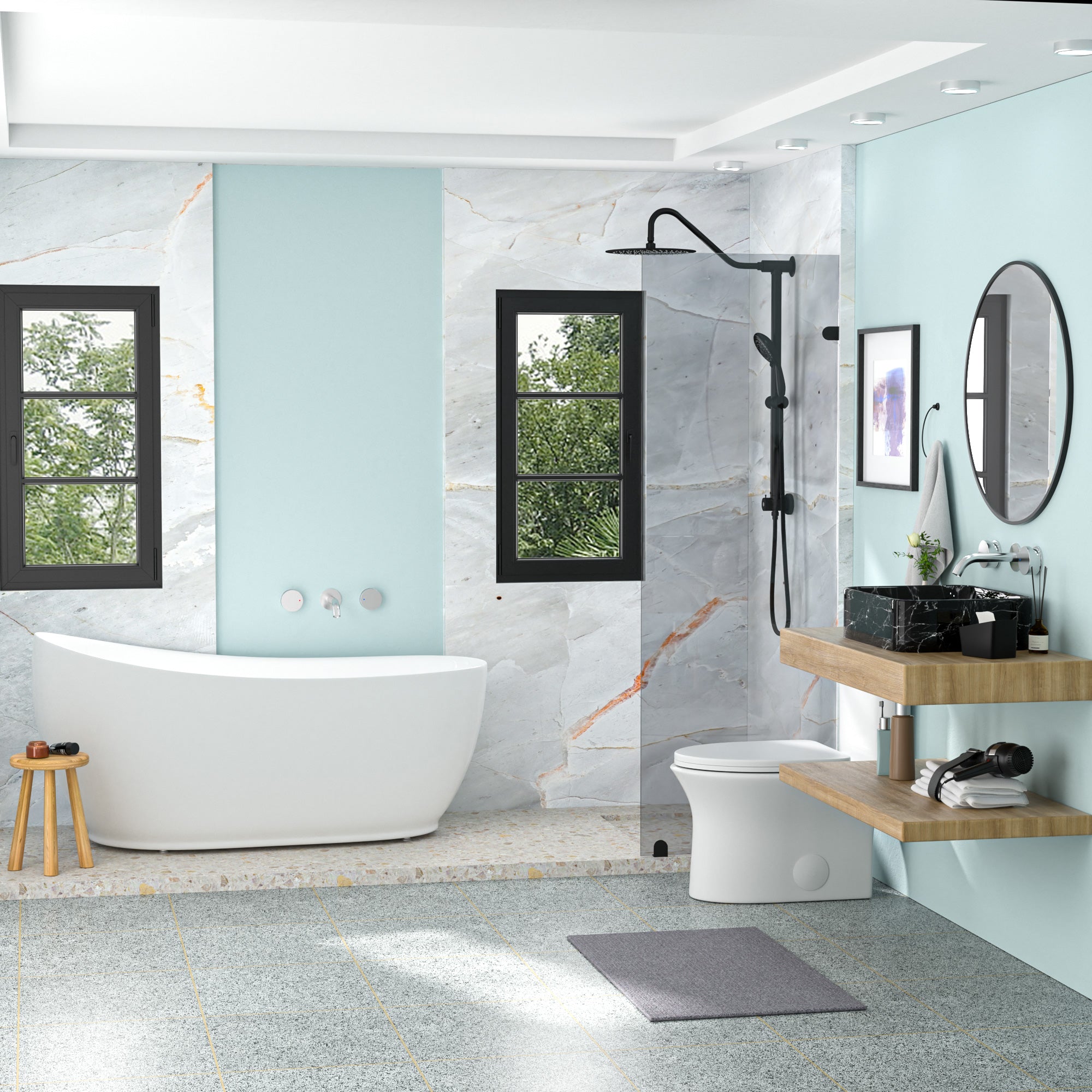 Rectangle Ceramic Vessel Bathroom Sink