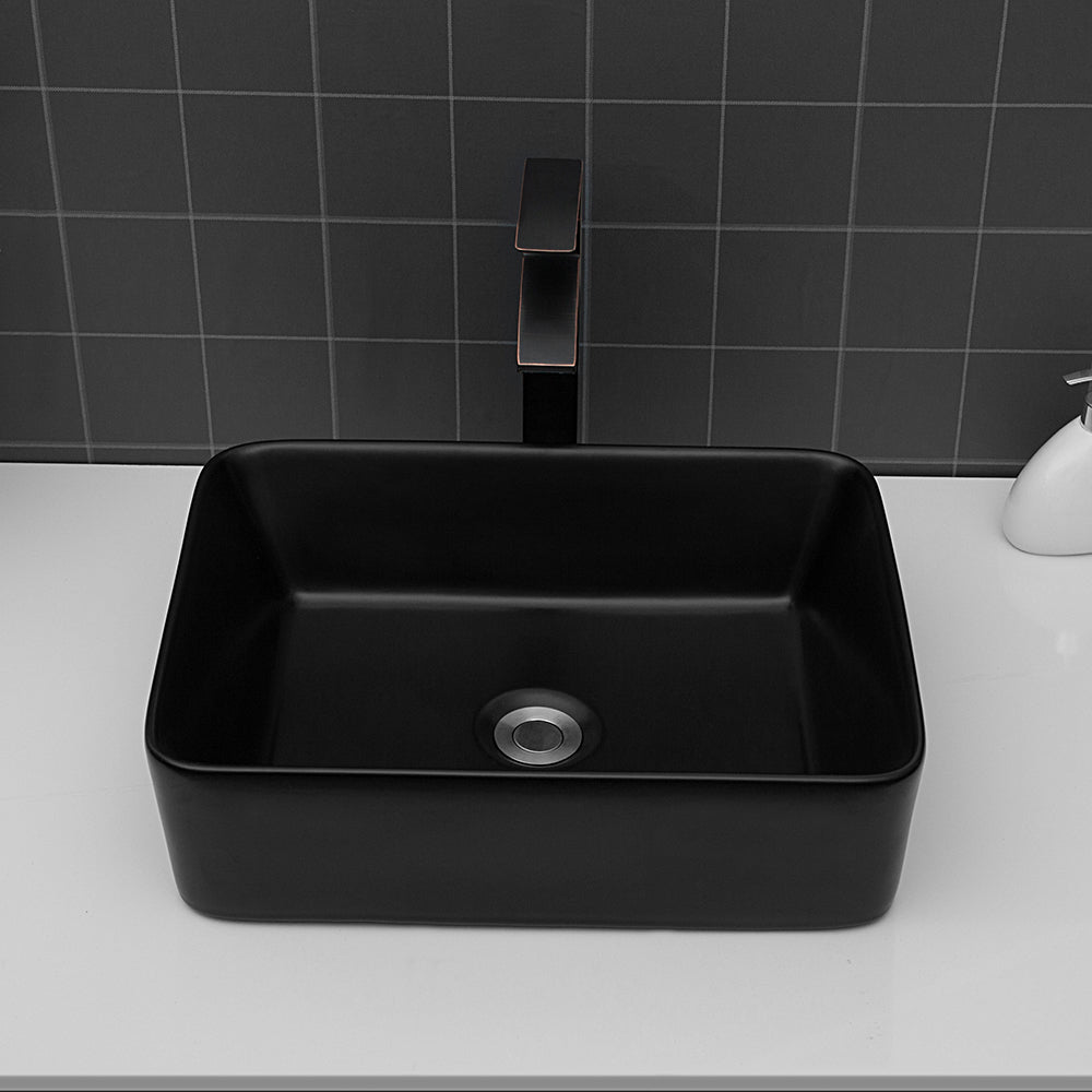 Rectangle Ceramic Vessel Bathroom Sink