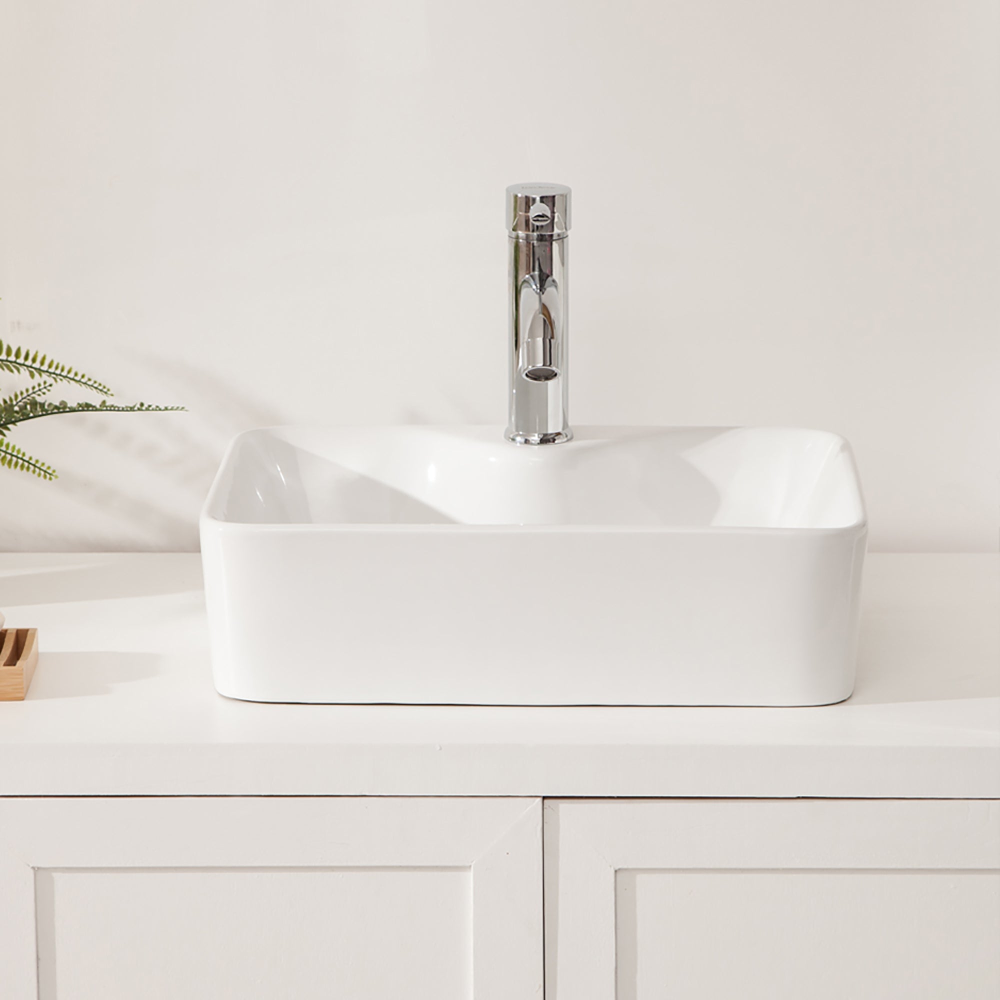Rectangle Ceramic Vessel Bathroom Sink