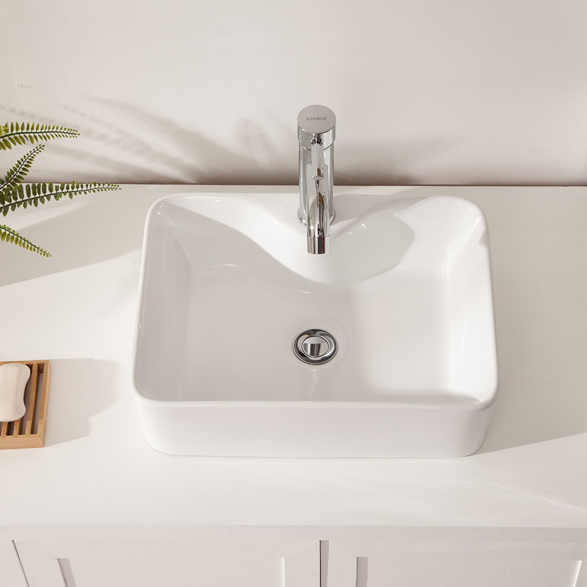 Rectangle Ceramic Vessel Bathroom Sink