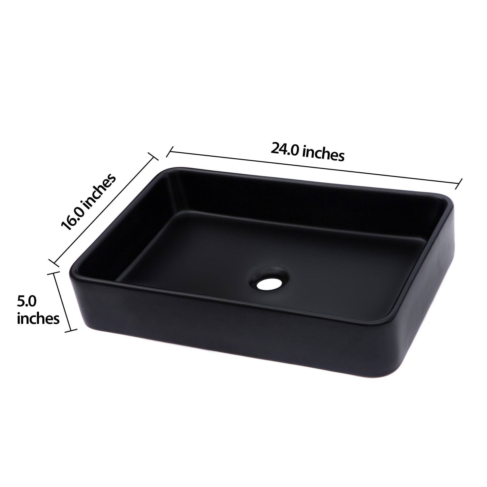 Rectangle Ceramic Vessel Bathroom Sink
