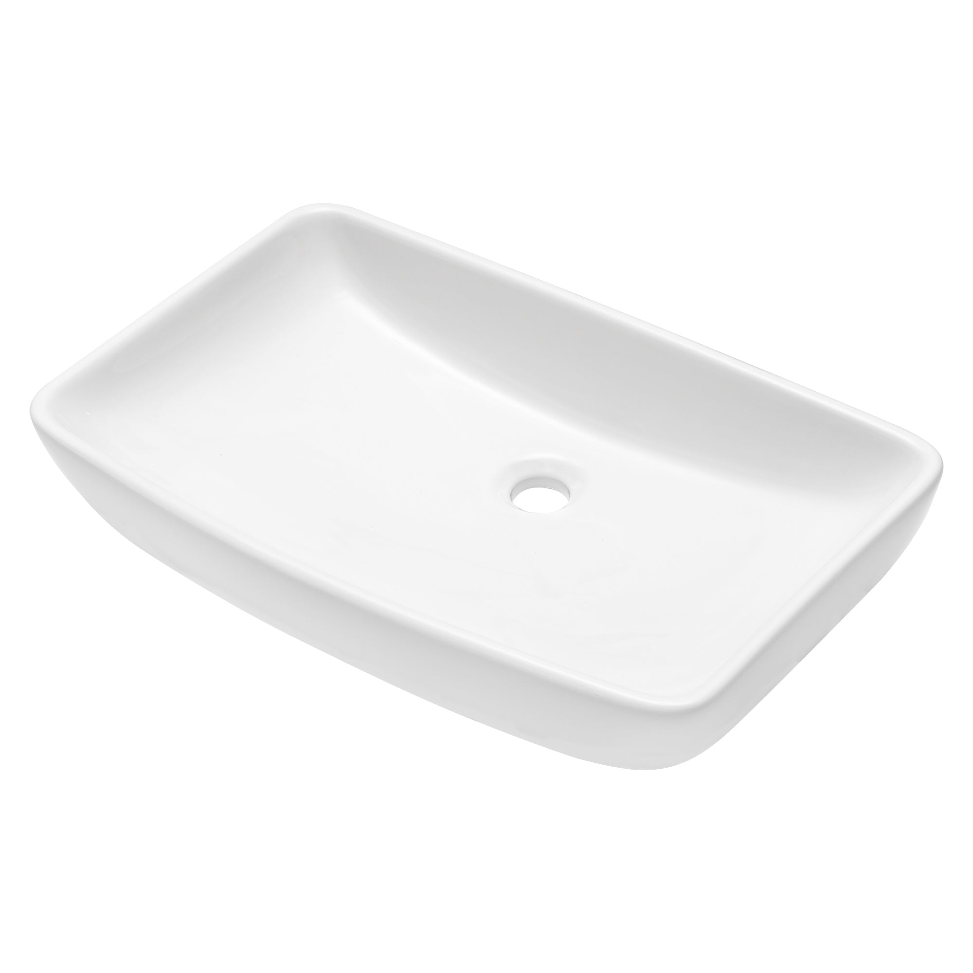 Rectangular Ceramic Vessel Bathroom Sink
