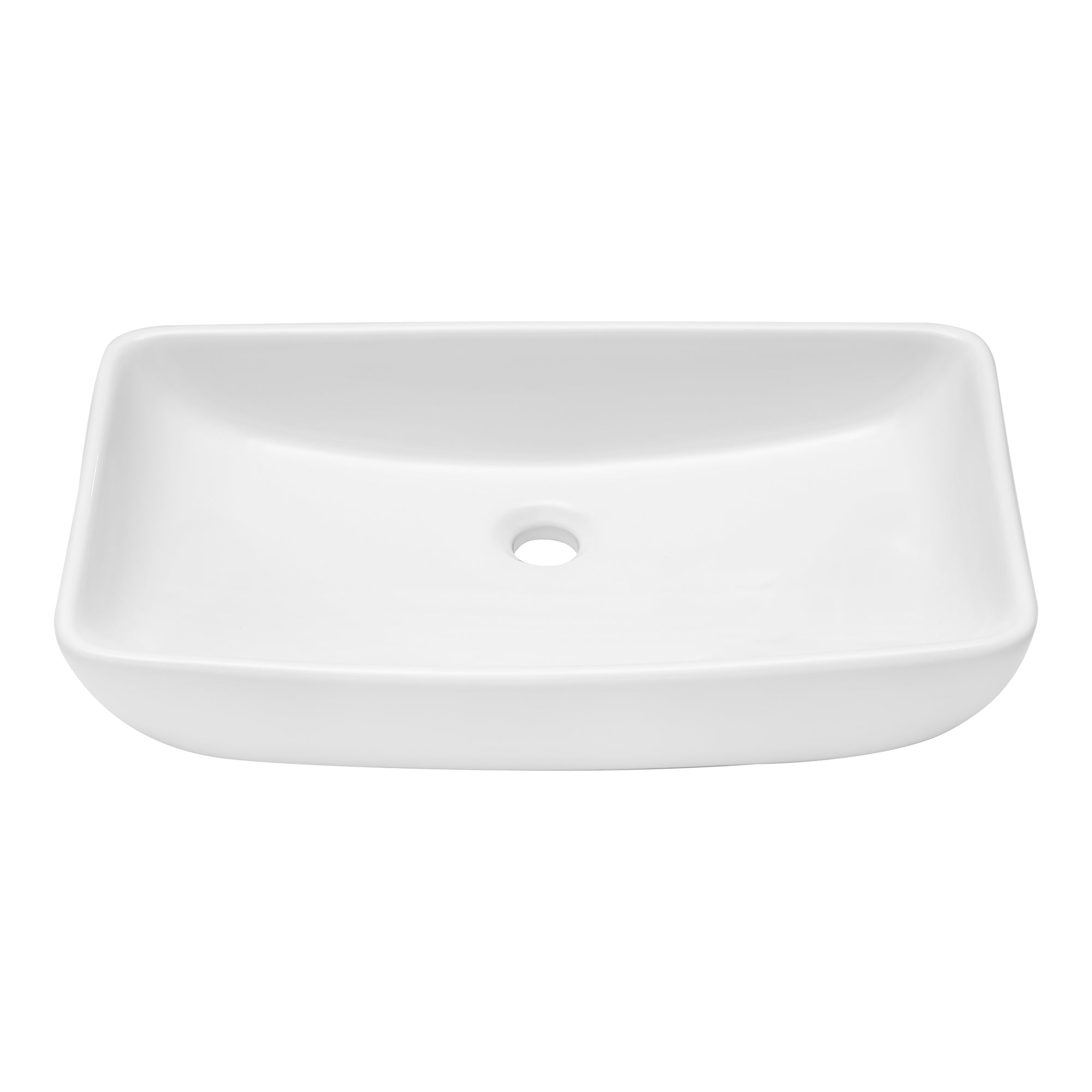 Rectangular Ceramic Vessel Bathroom Sink