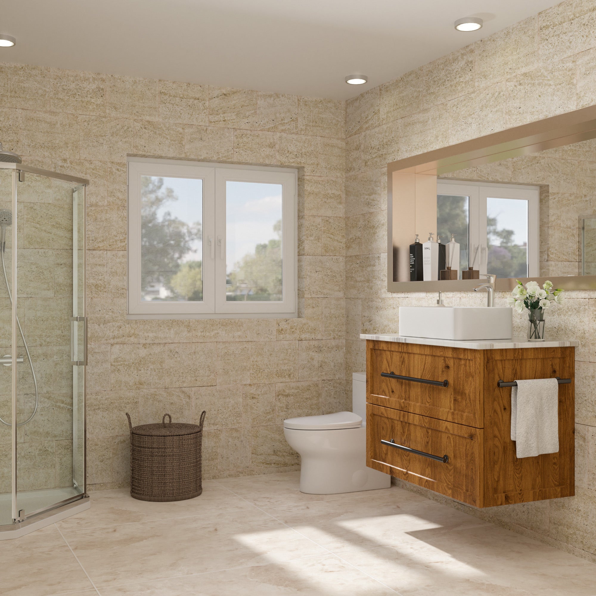 Rectangle Ceramic Vessel Bathroom Sink