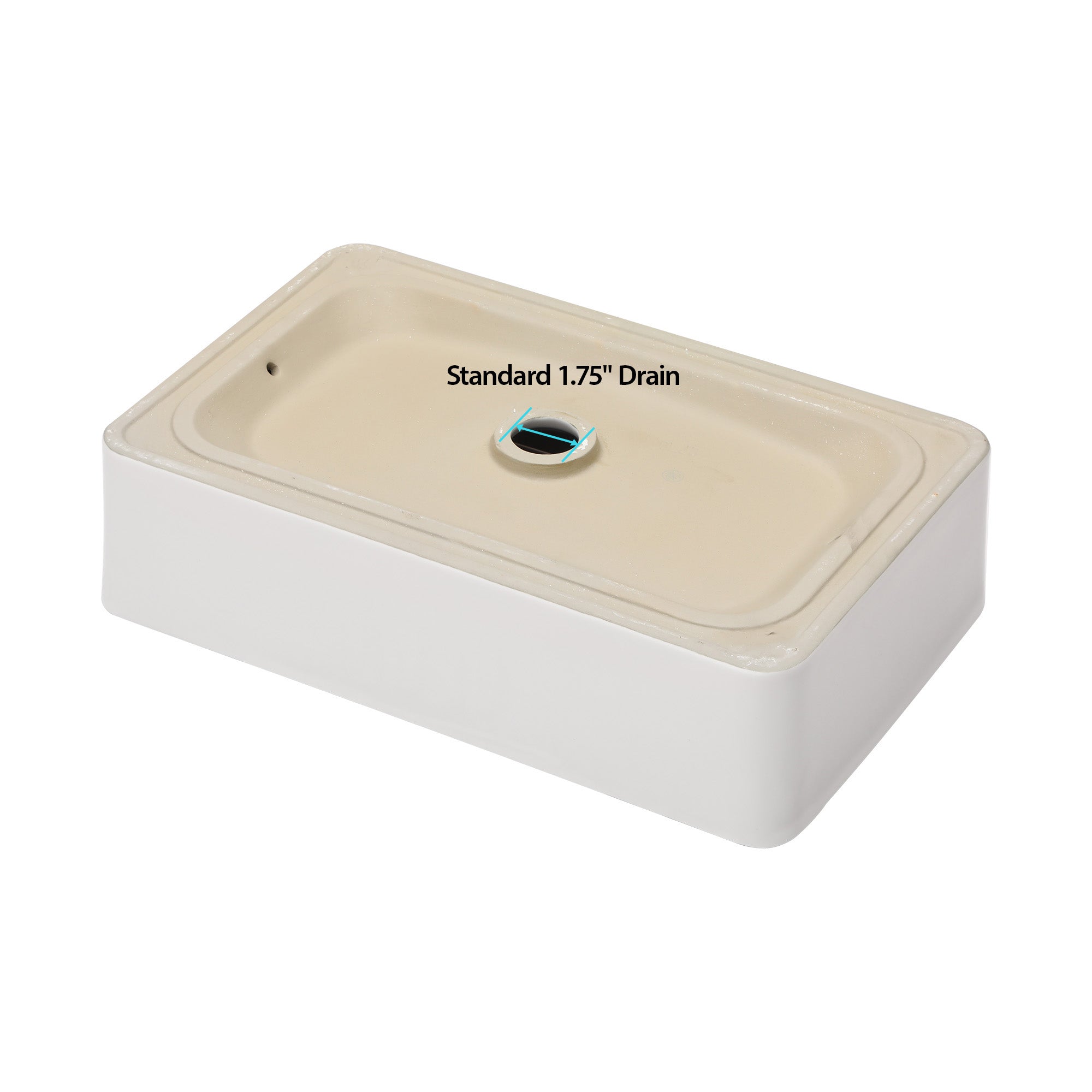 Rectangle Ceramic Vessel Bathroom Sink