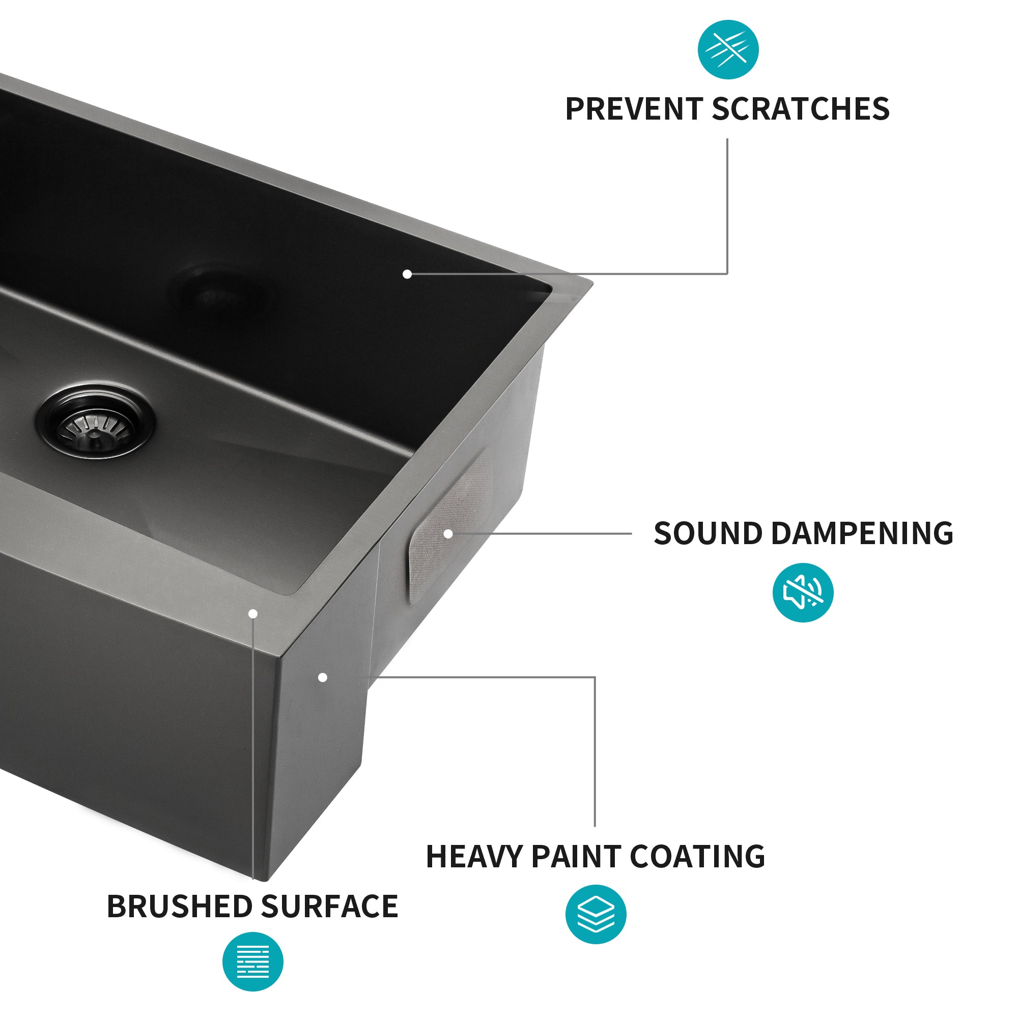 Stainless Steel Single Bowl Farmhouse Kitchen Sink with Bottom Grid