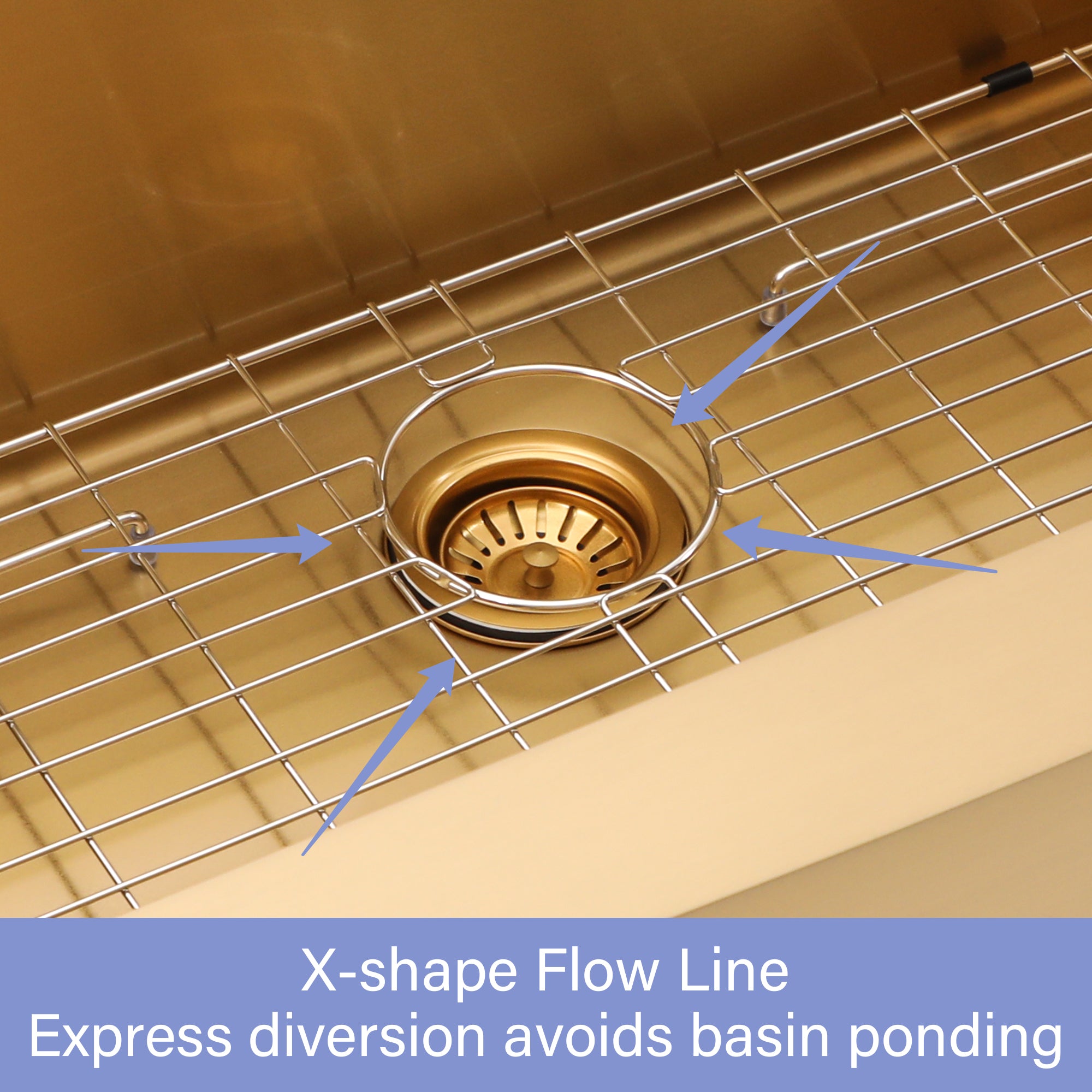 Stainless Steel Single Bowl Farmhouse Kitchen Sink with Bottom Grid