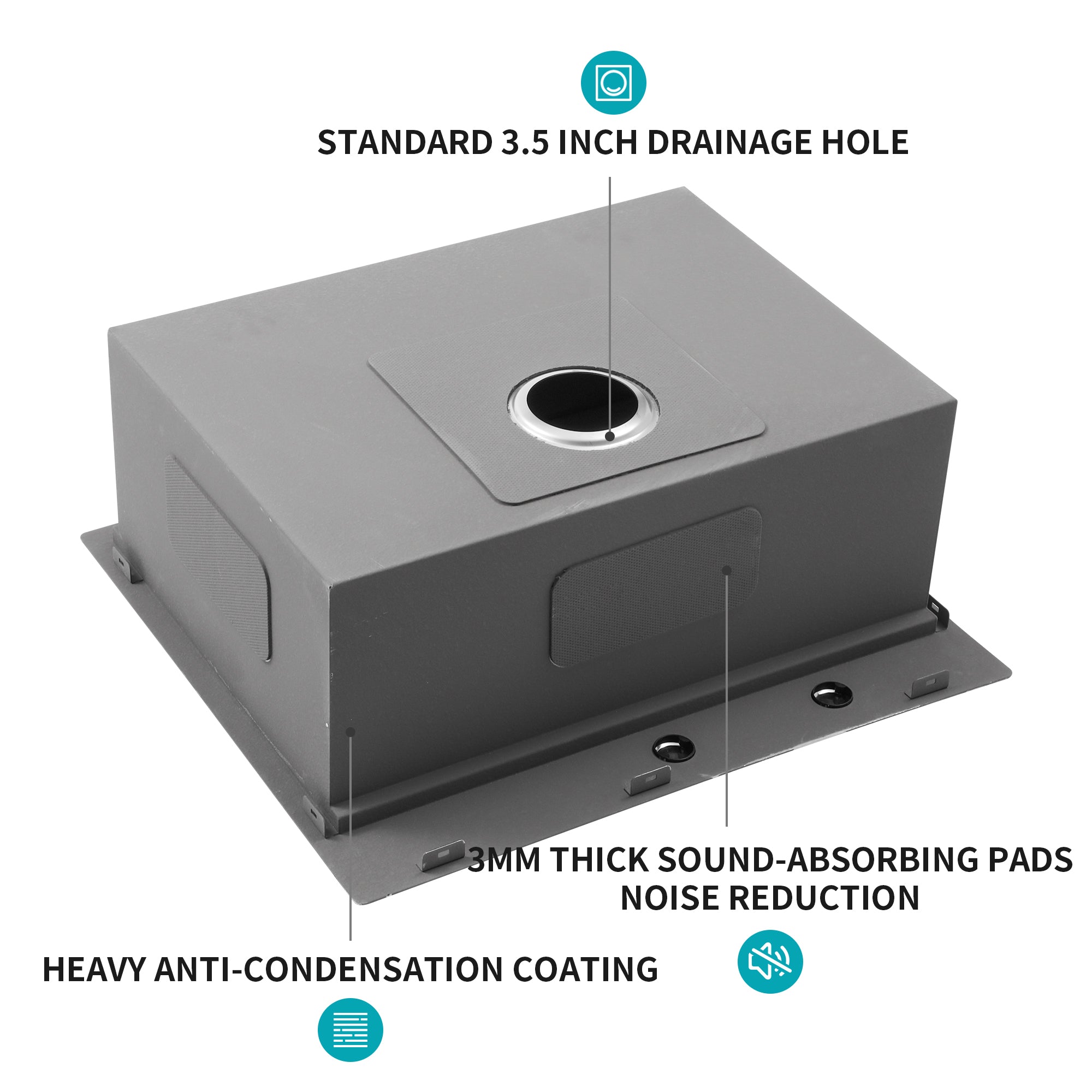 25/28/30 Inch Drop Kitchen Sink Stainless Steel 16 Gauge Workstation Sink Drop-in Topmount Single Bowl Kitchen Sink