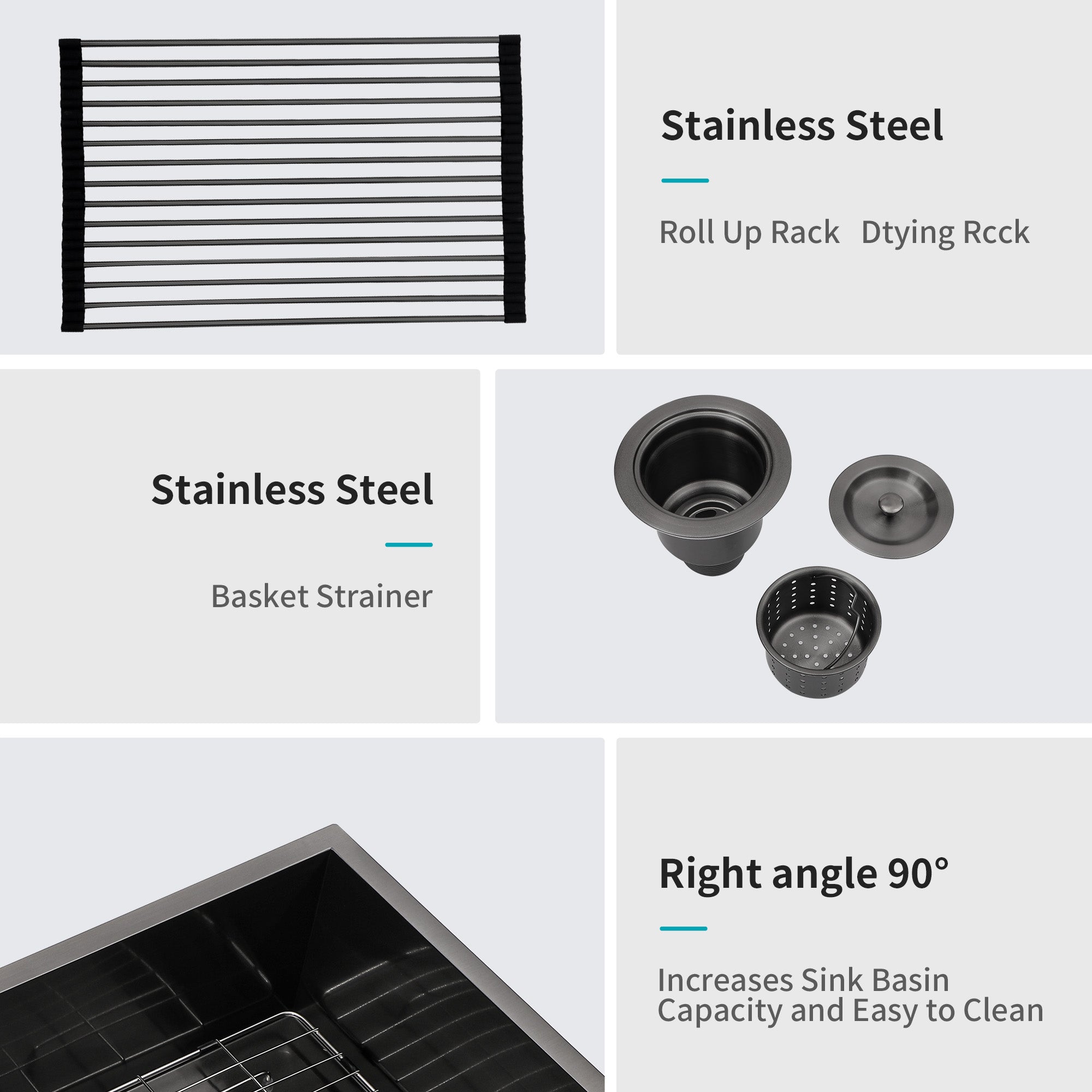32 In. Undermount Single Bowl 18 Gauge Brushed Nickel Bowl Stainless Steel Kitchen Sink Basin