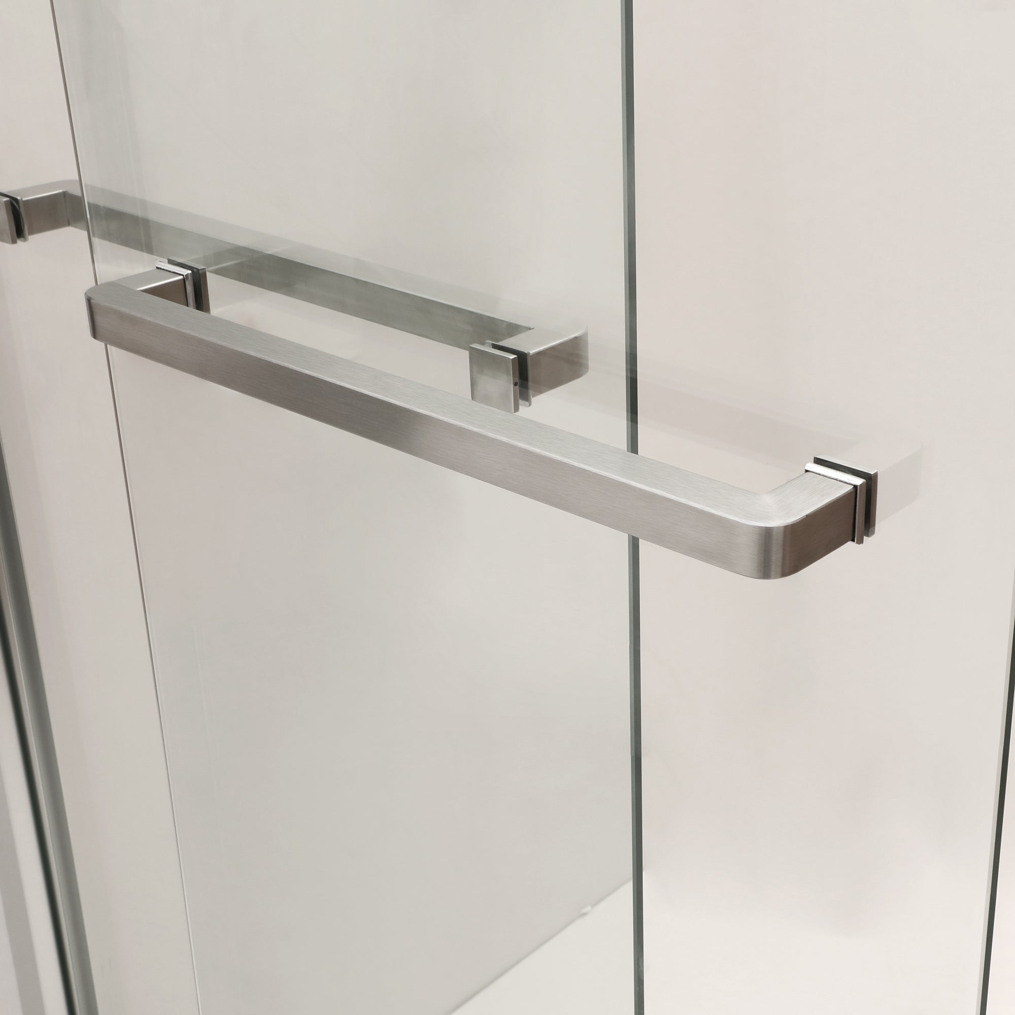 48 in. W x 76 in. H Semi-Frameless Shower Doors Double Sliding