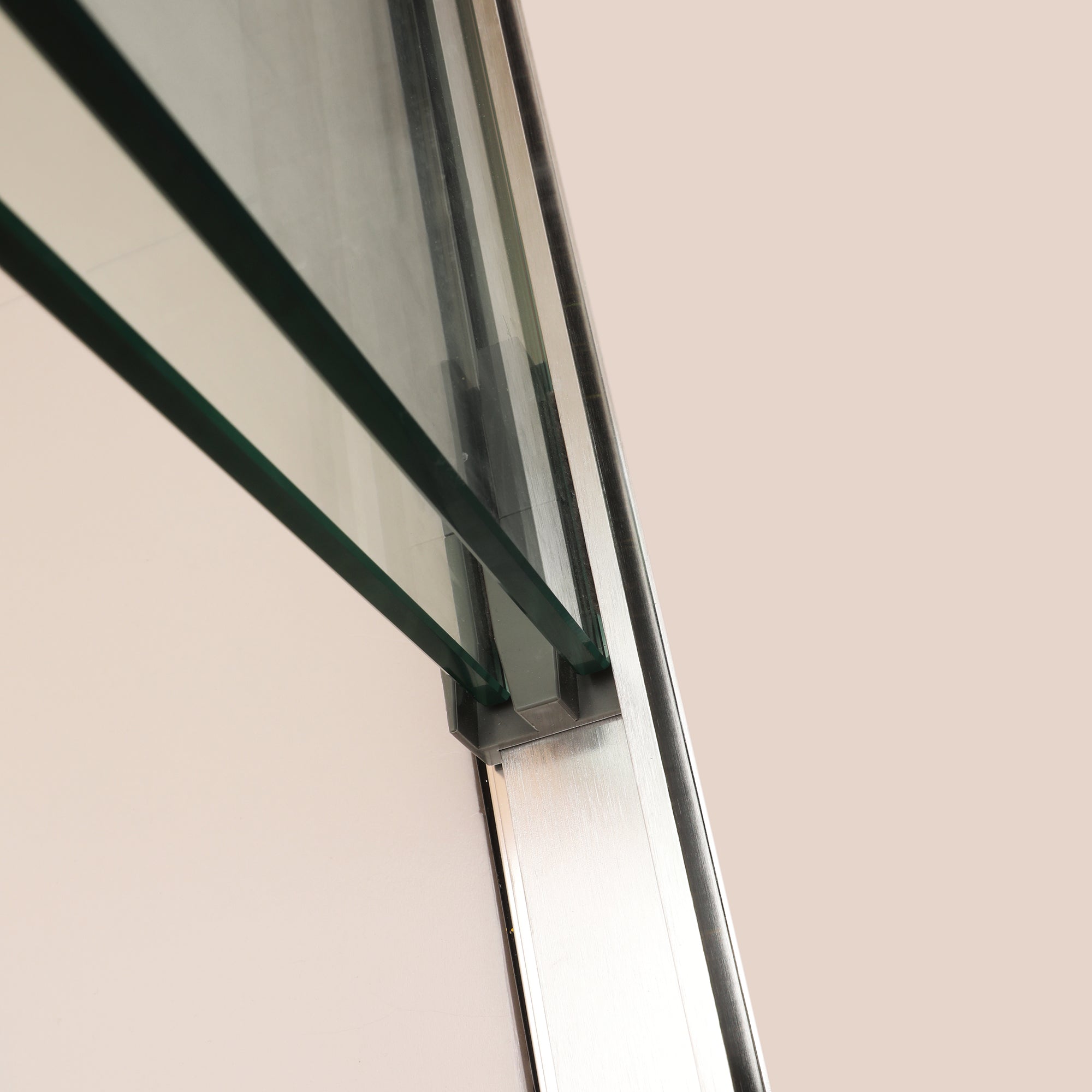 48 in. W x 76 in. H Semi-Frameless Shower Doors Double Sliding