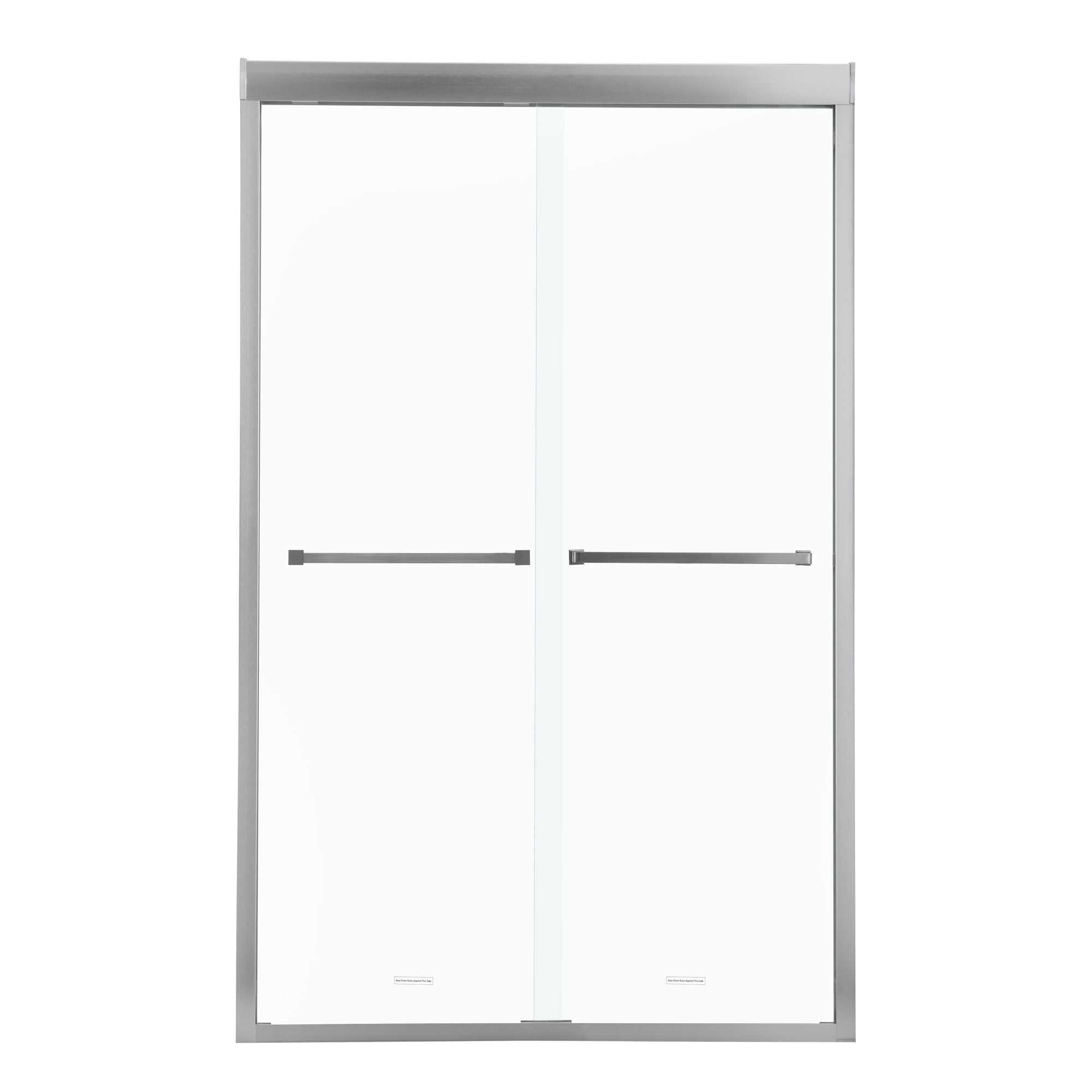 48 in. W x 76 in. H Semi-Frameless Shower Doors Double Sliding