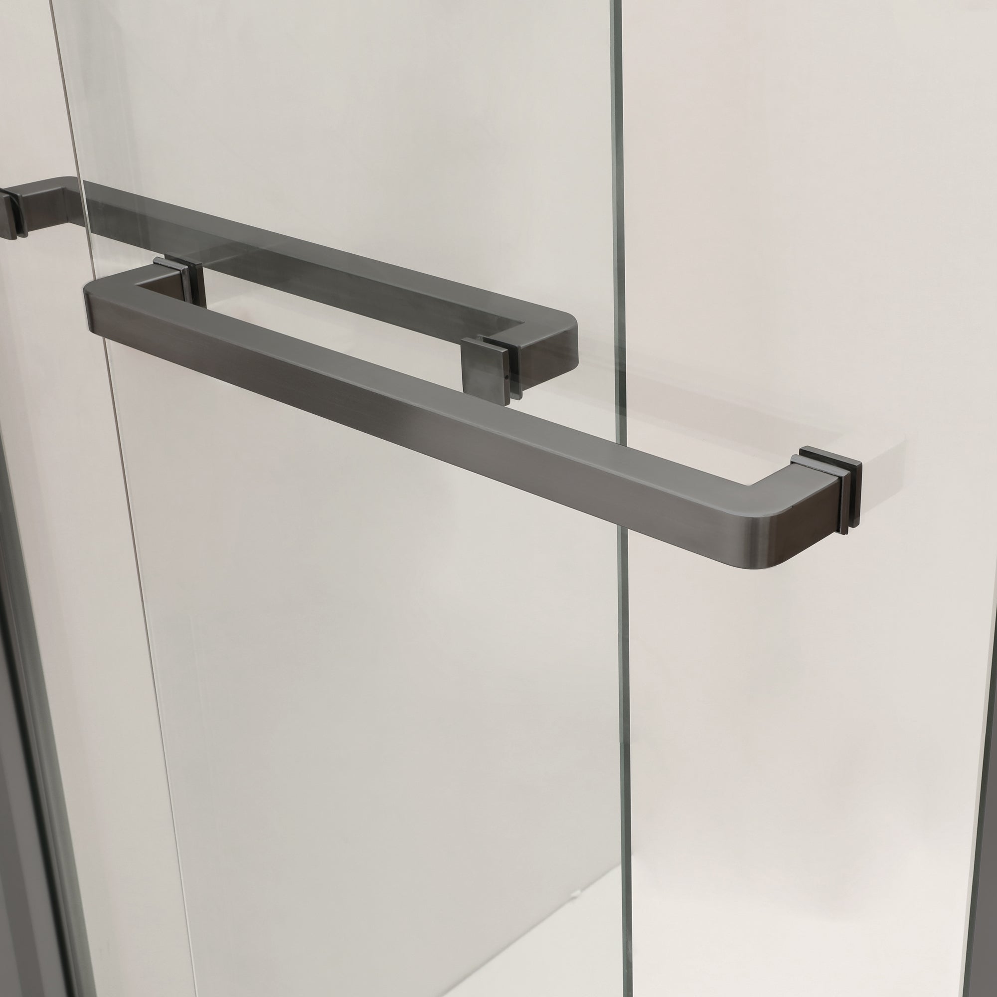 48 in. W x 76 in. H Semi-Frameless Shower Doors Double Sliding